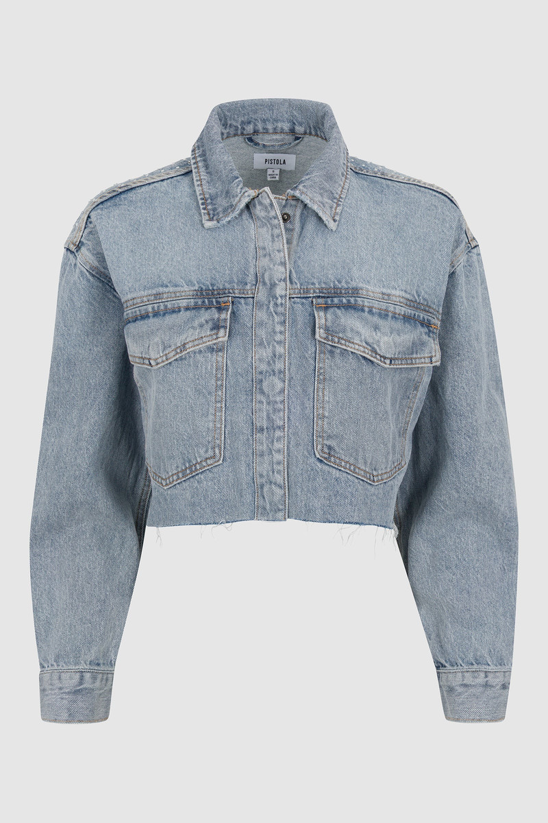 MANDY CROPPED EMBELLISHED SHACKET - BLISSFUL 1