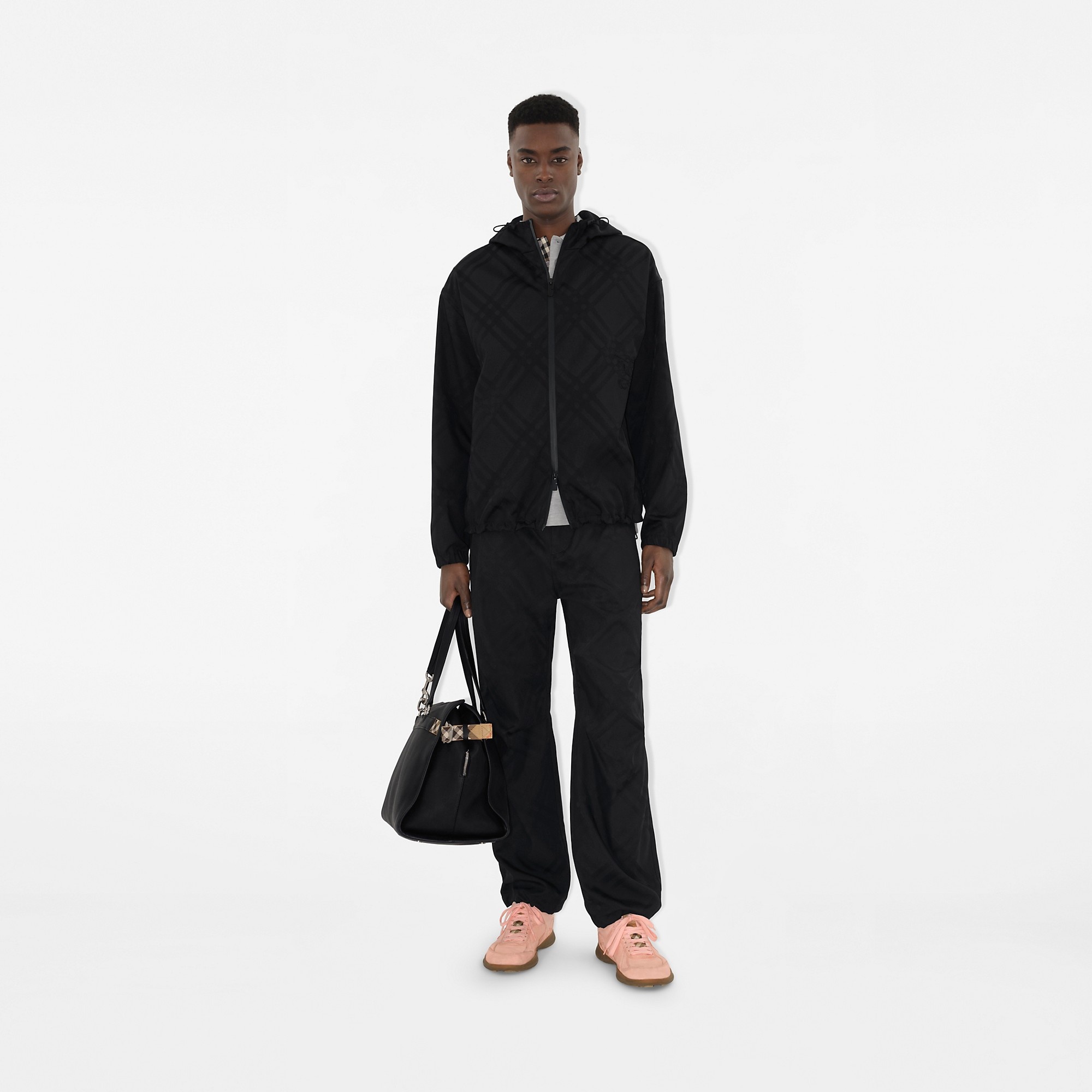 Check Nylon Cargo Trousers - 2