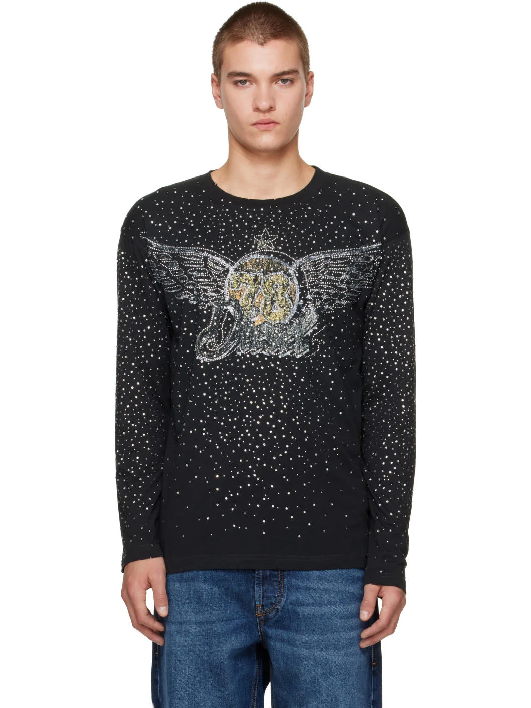 Black T-Edro-CRT-LS T-Shirt - 1