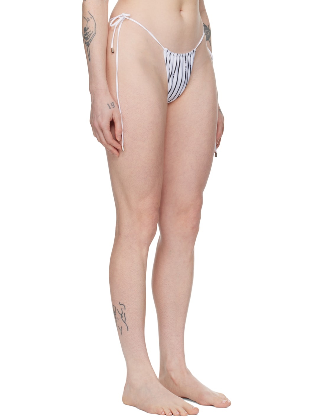 White & Black Woods Reversible Bikini Bottom - 2