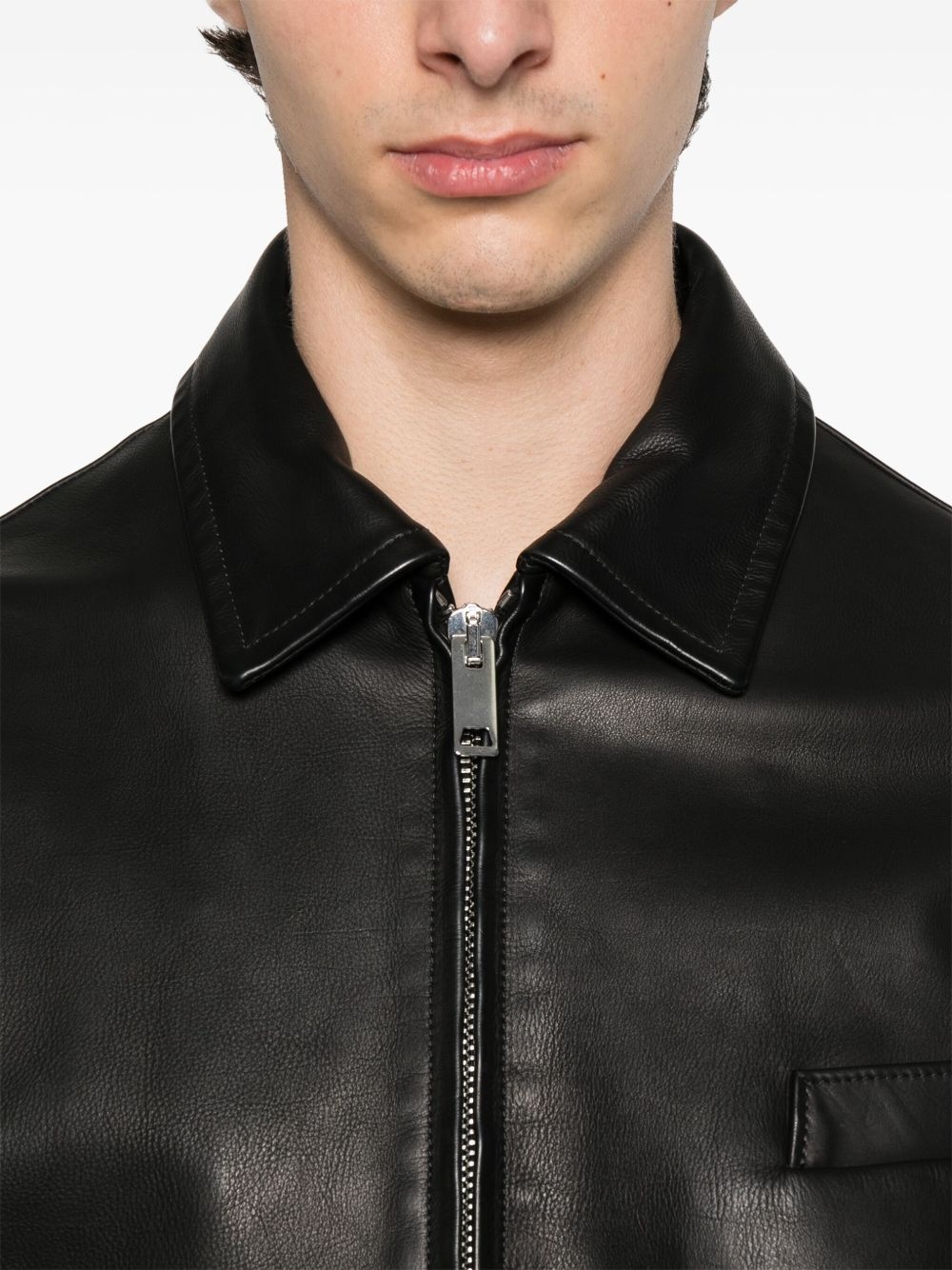 leather bomber jacket - 5