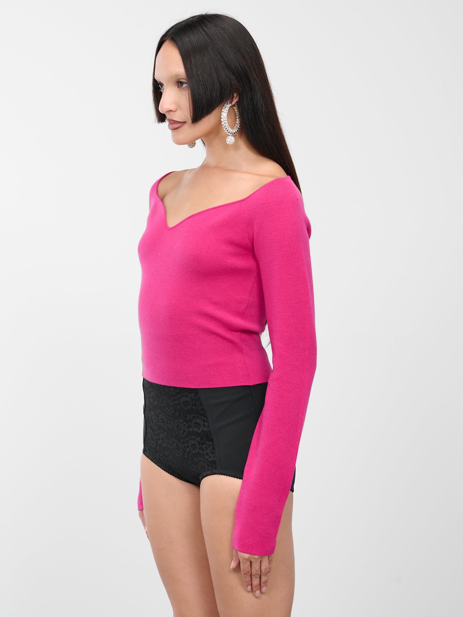 NINA RICCI Sweetheart Knit Top | hlorenzo | REVERSIBLE