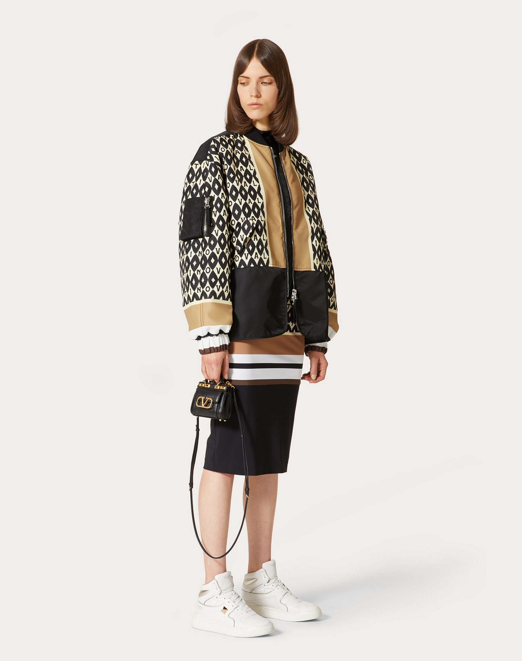 PRINTED NYLON BOMBER JACKET - 2