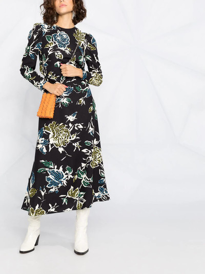 REDValentino floral print flared dress outlook