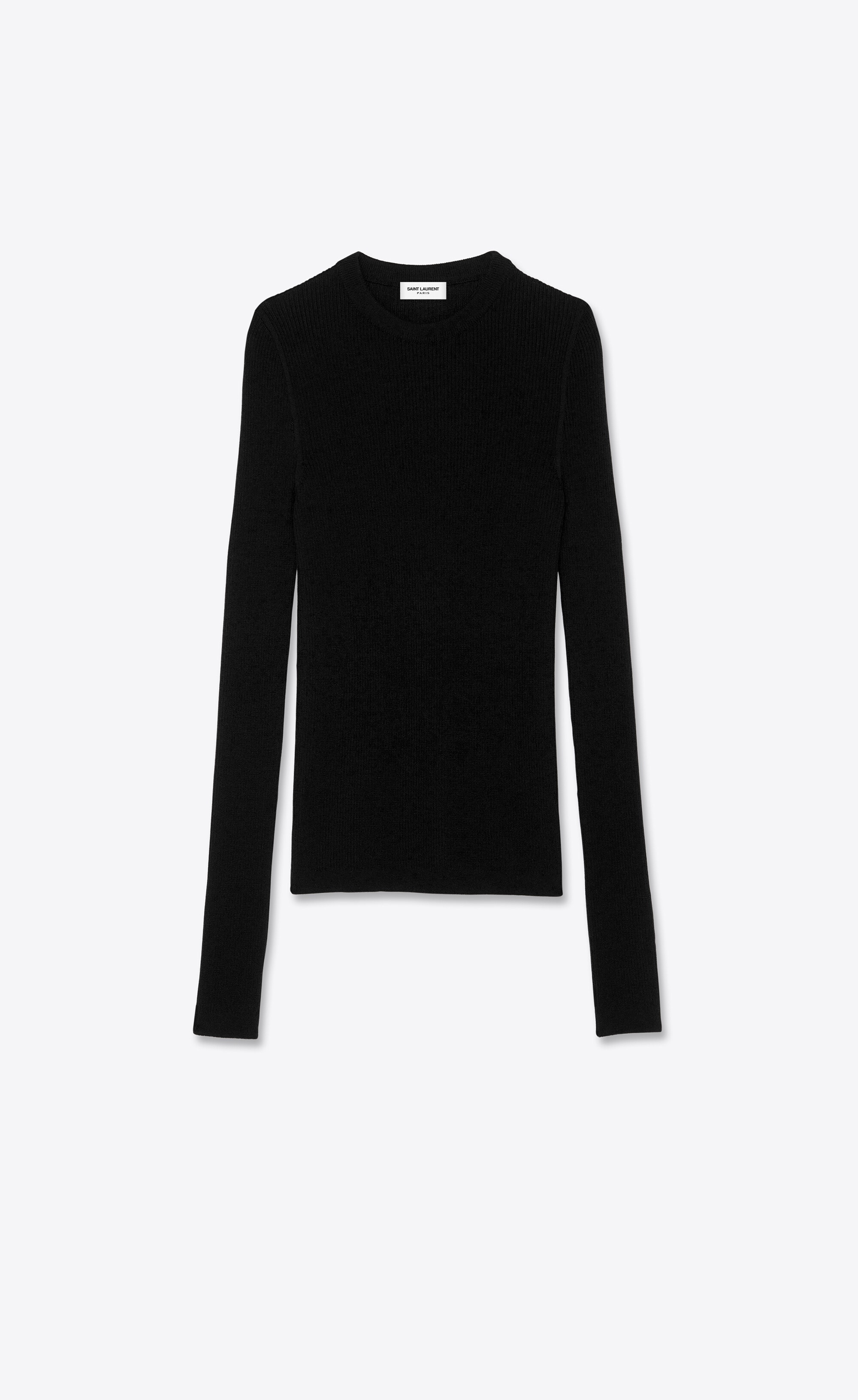 ribbed sweater in cashmere, wool and silk - 1