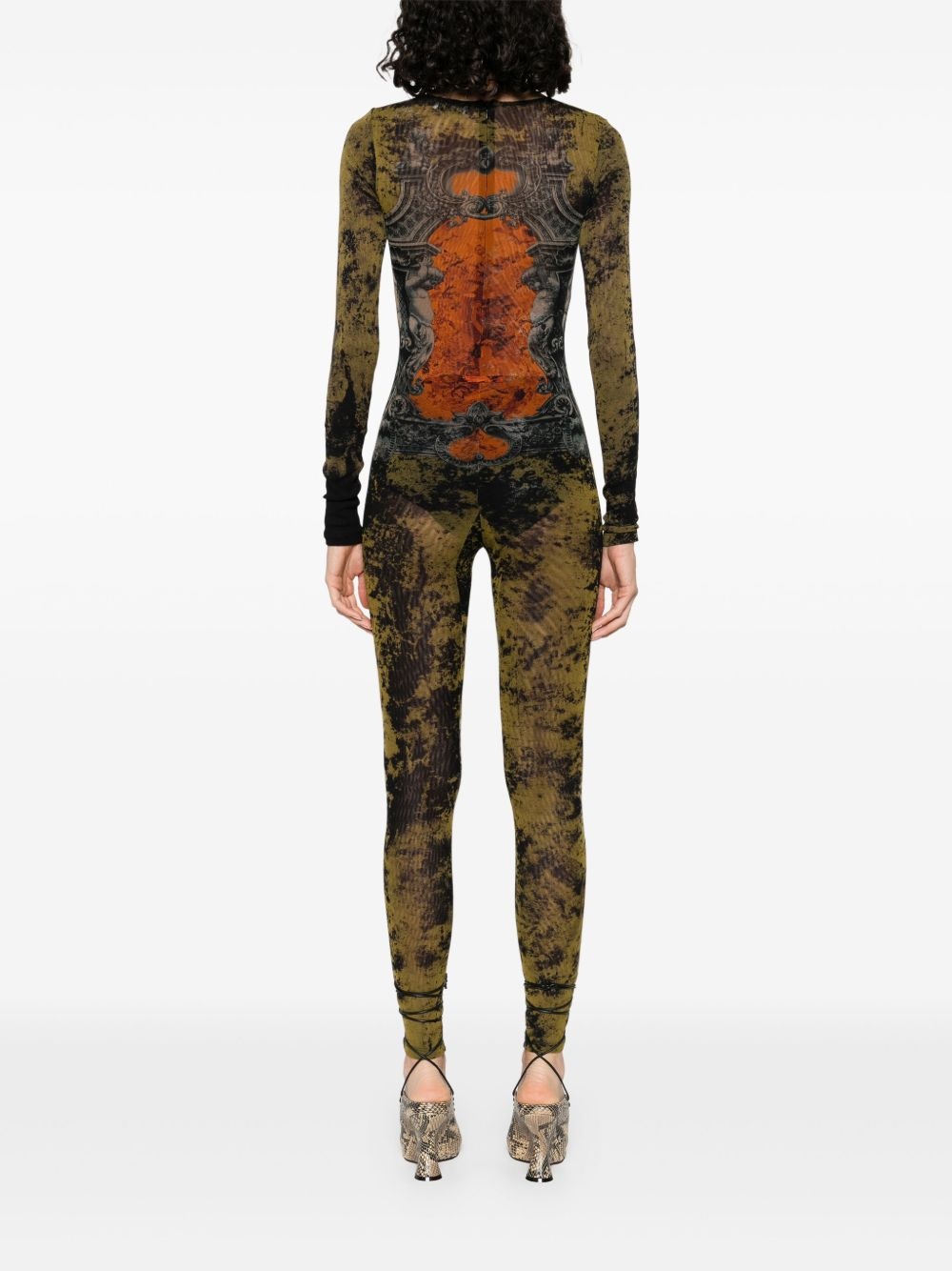 abstract-print jumpsuit - 4