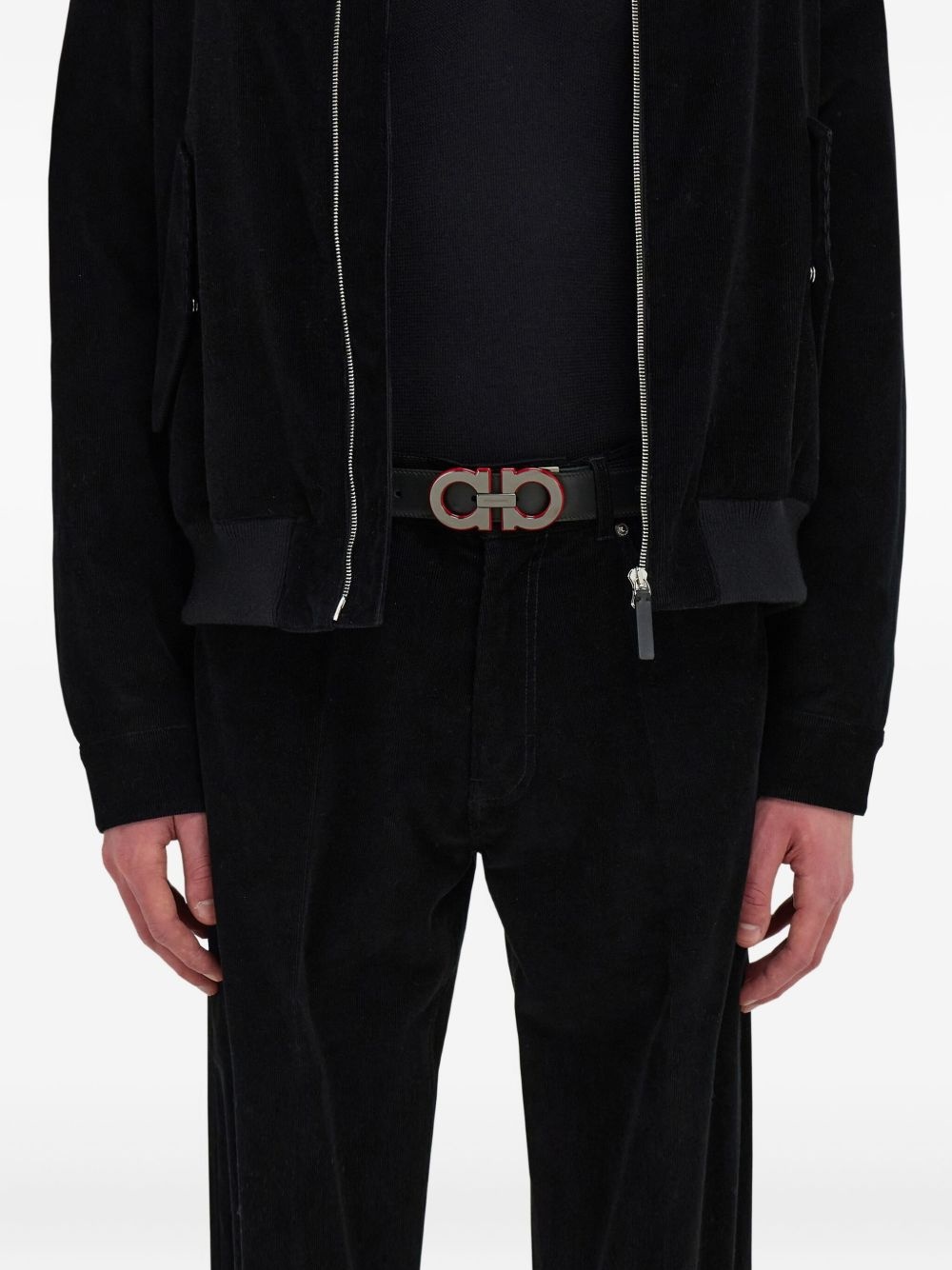 Gancini leather belt - 3