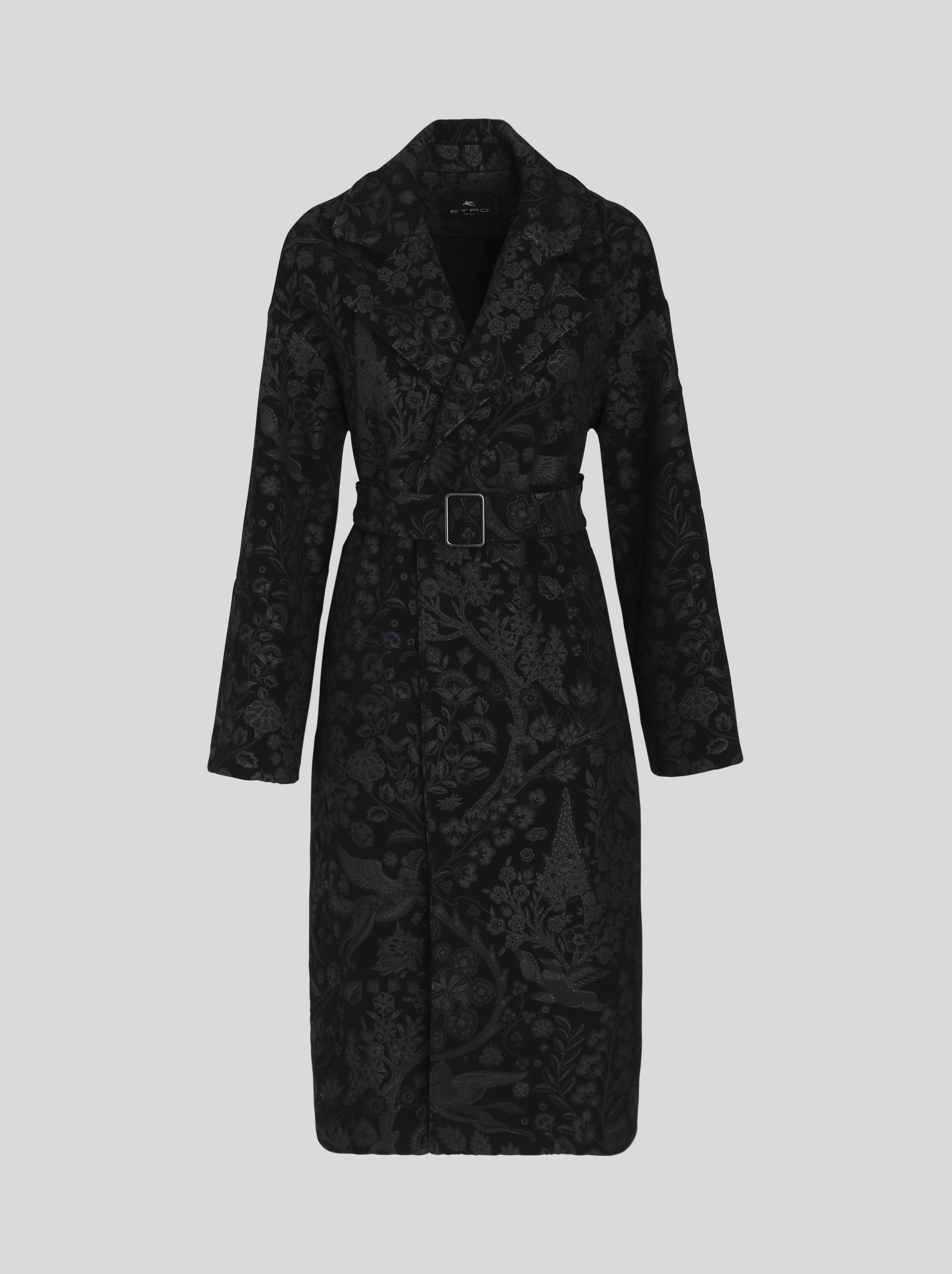 PRINTED WOOL AND CASHMERE COAT - 1