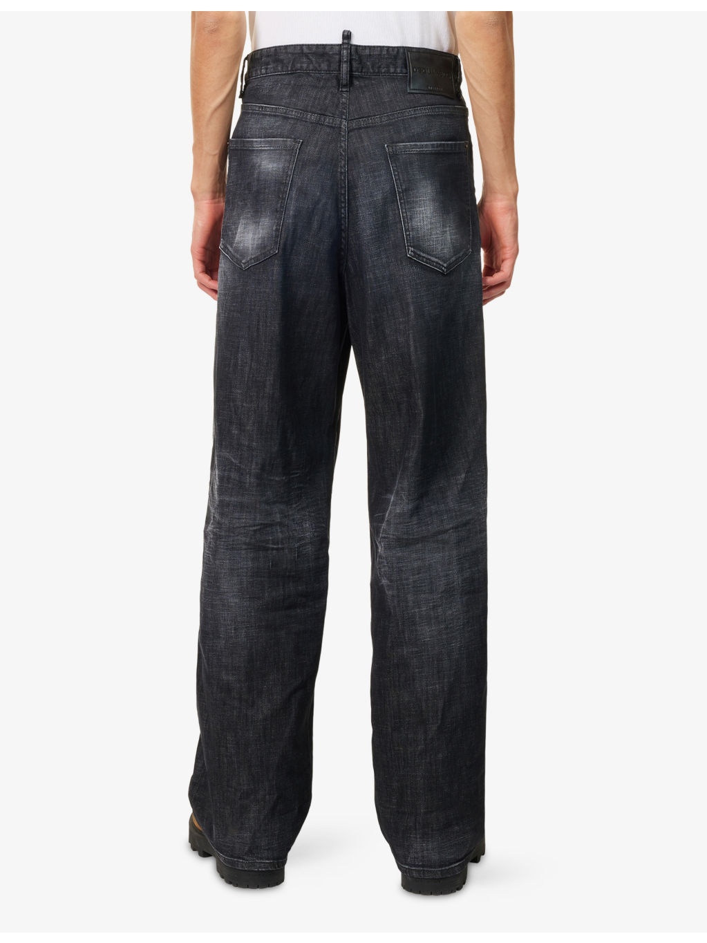Brand-Patch Wide-leg Loose-Fit Denim Jeans - 4