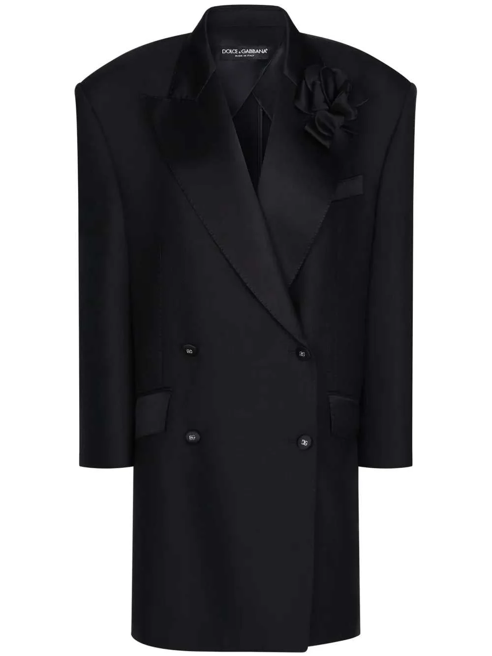 Blazer With Floral Appliqué - 1