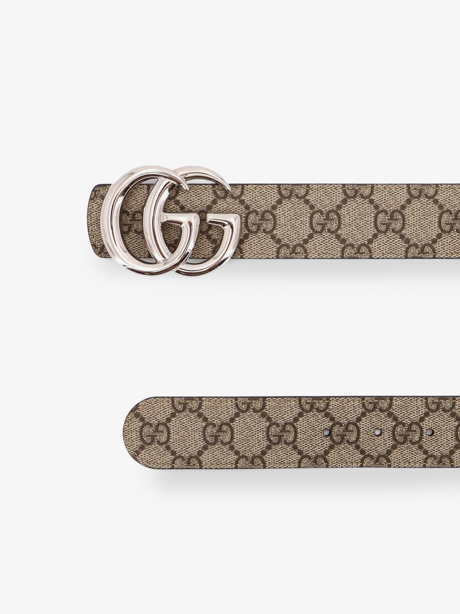 REVERSIBLE LEATHER AND SUPREME GG FABRIC BELT - 3
