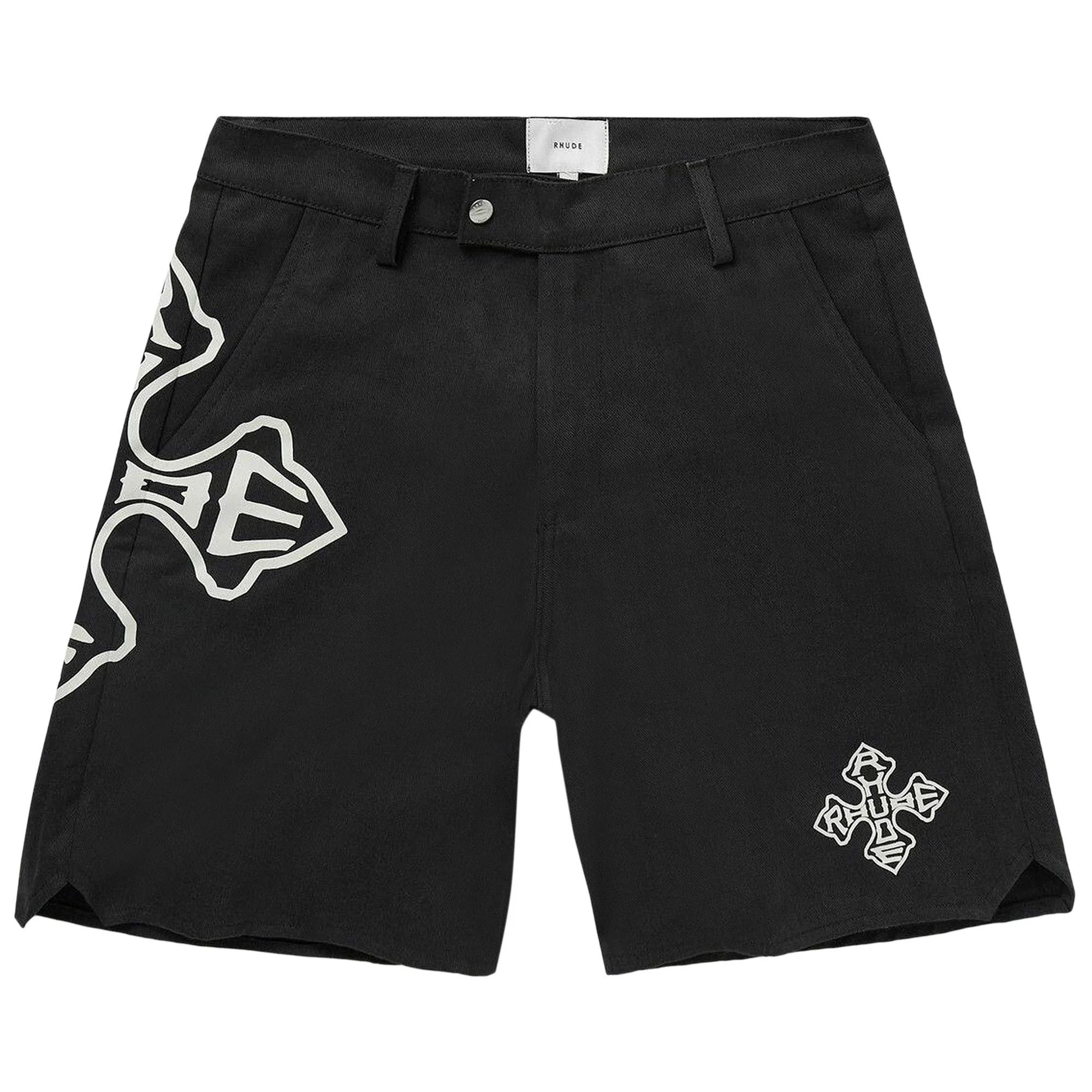 Rhude Cross Logo Twill Short 'Black' - 1