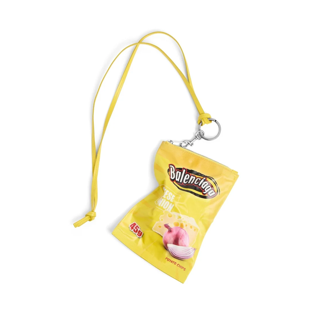 Chips Phone Holder Pouch in Yellow - 1