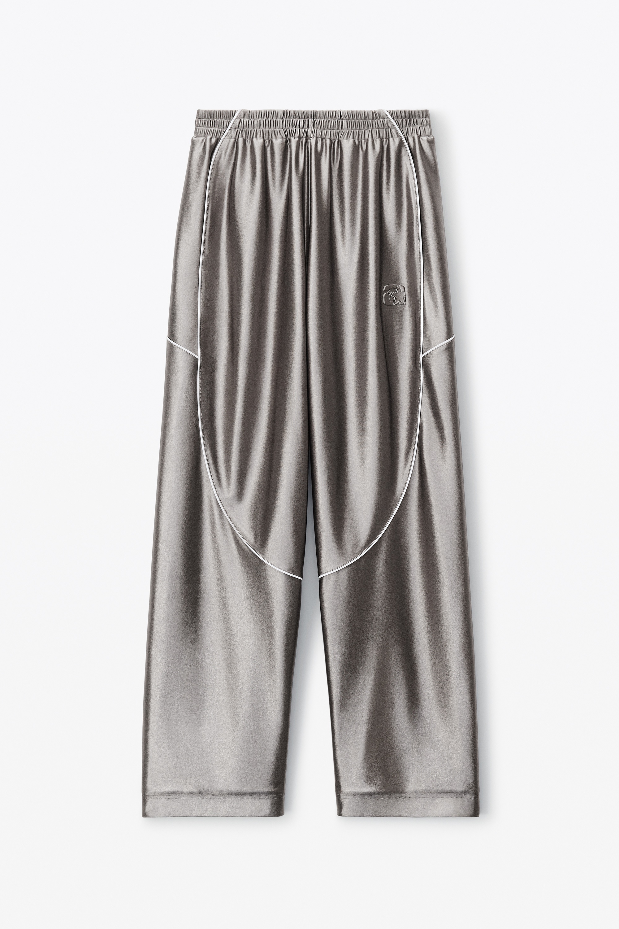 TRACK PANTS IN SATIN FAILLE JERSEY - 1