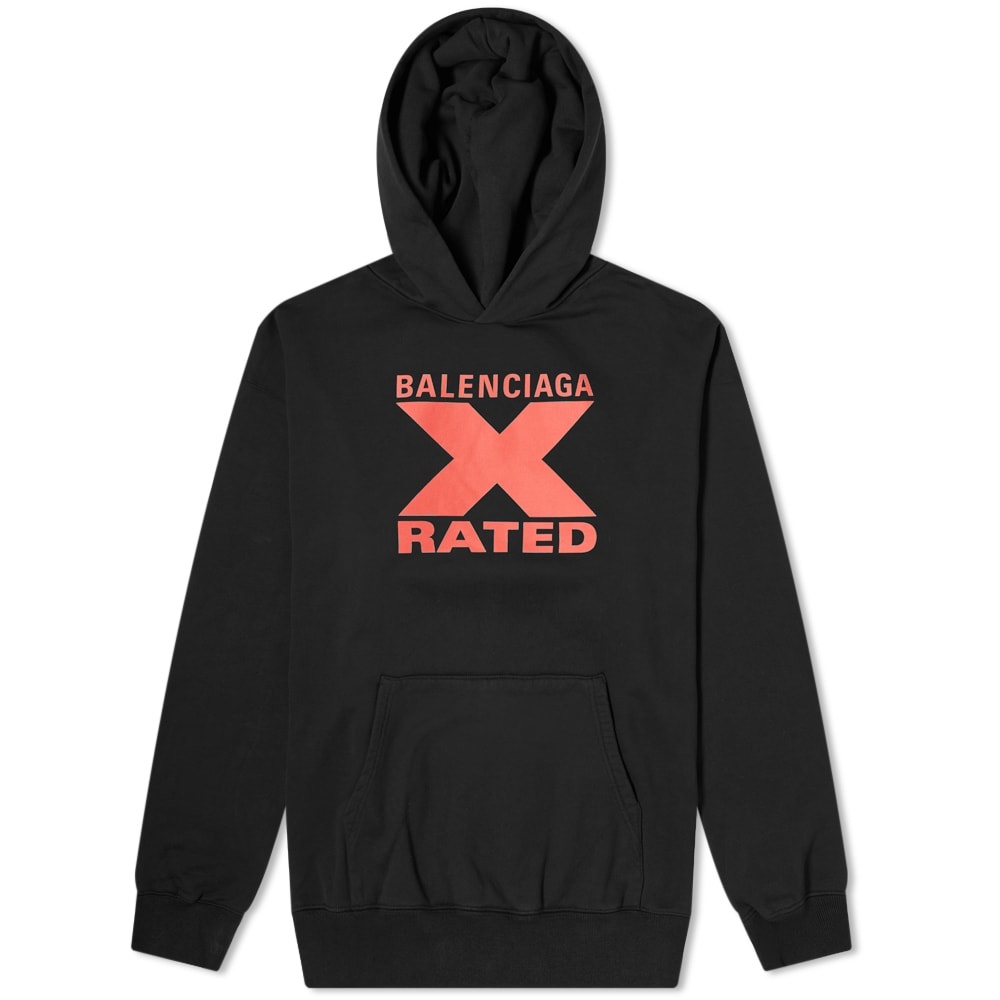 Balenciaga X Rated Logo Hoody - 1