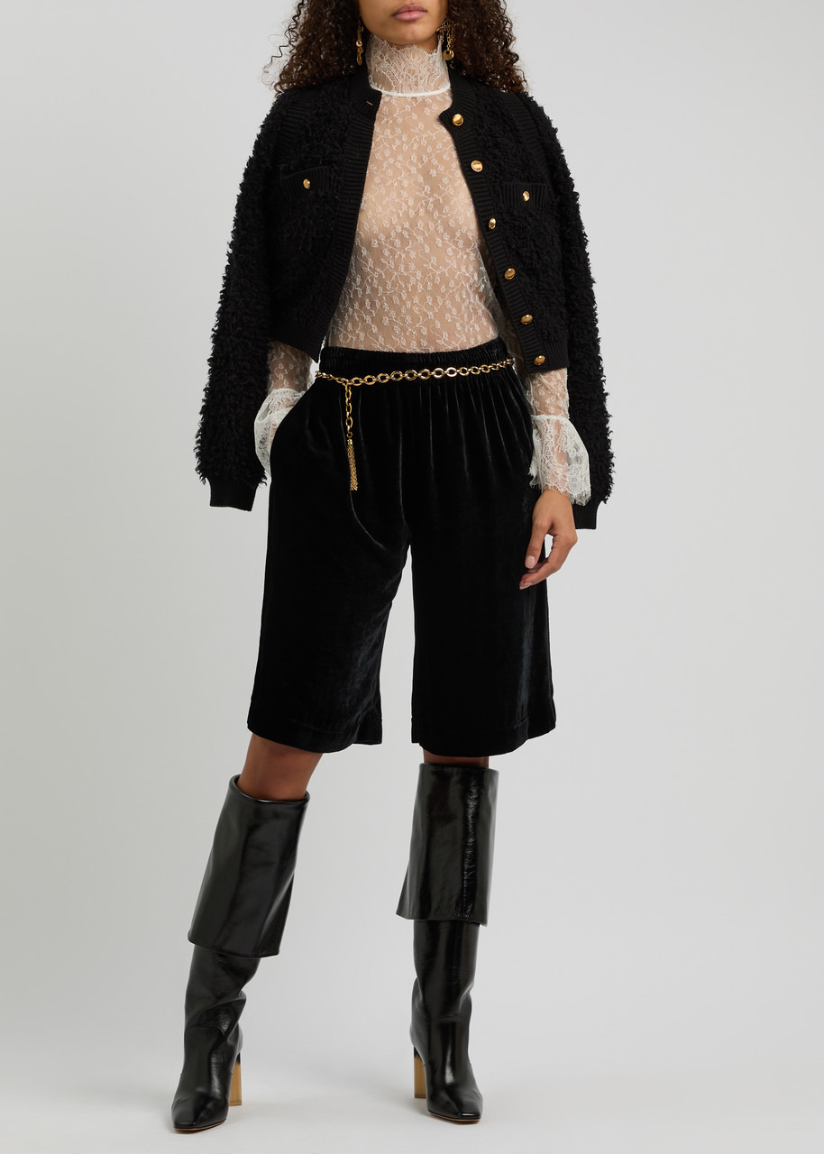 Chloe Floral-embroidered Sheer Tulle top - 4