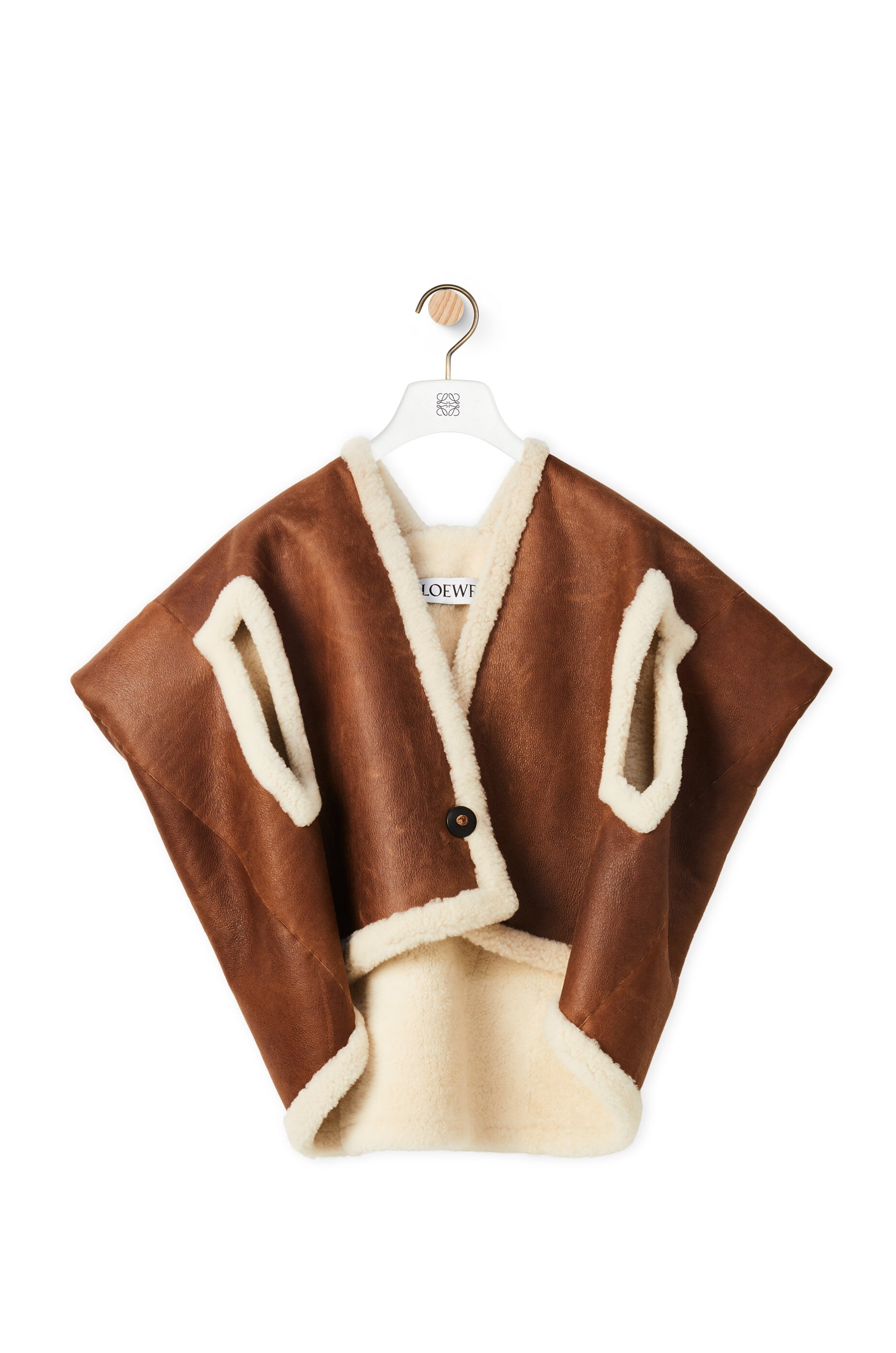 Oversize vest in shearling - 1