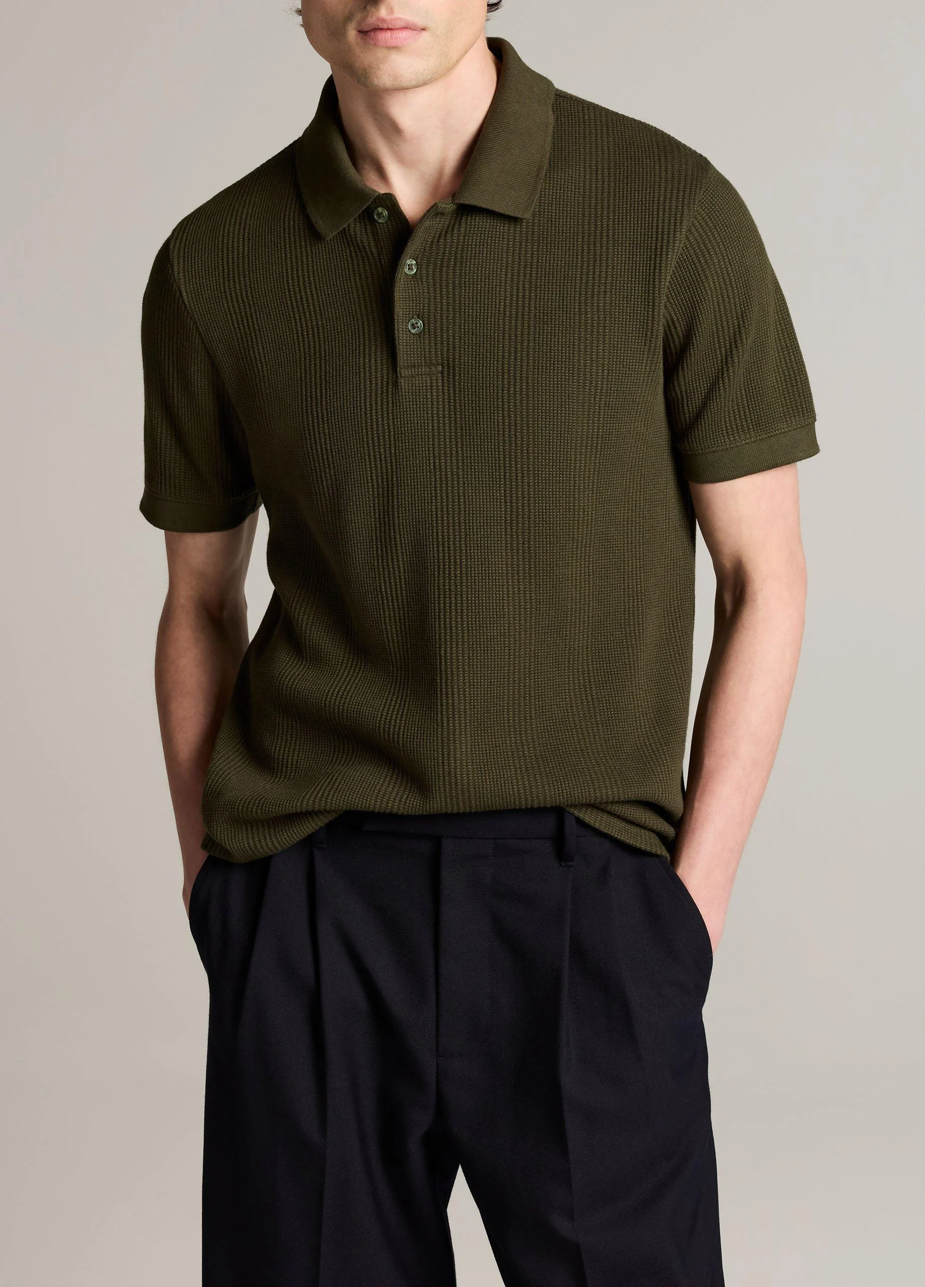 Variegated Pima Cotton Polo Shirt - 1