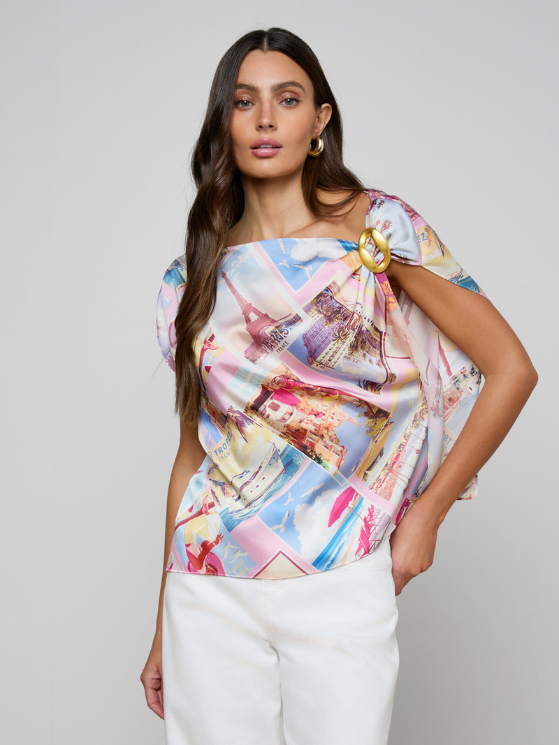 L'AGENCE Driselle Scarf Top outlook
