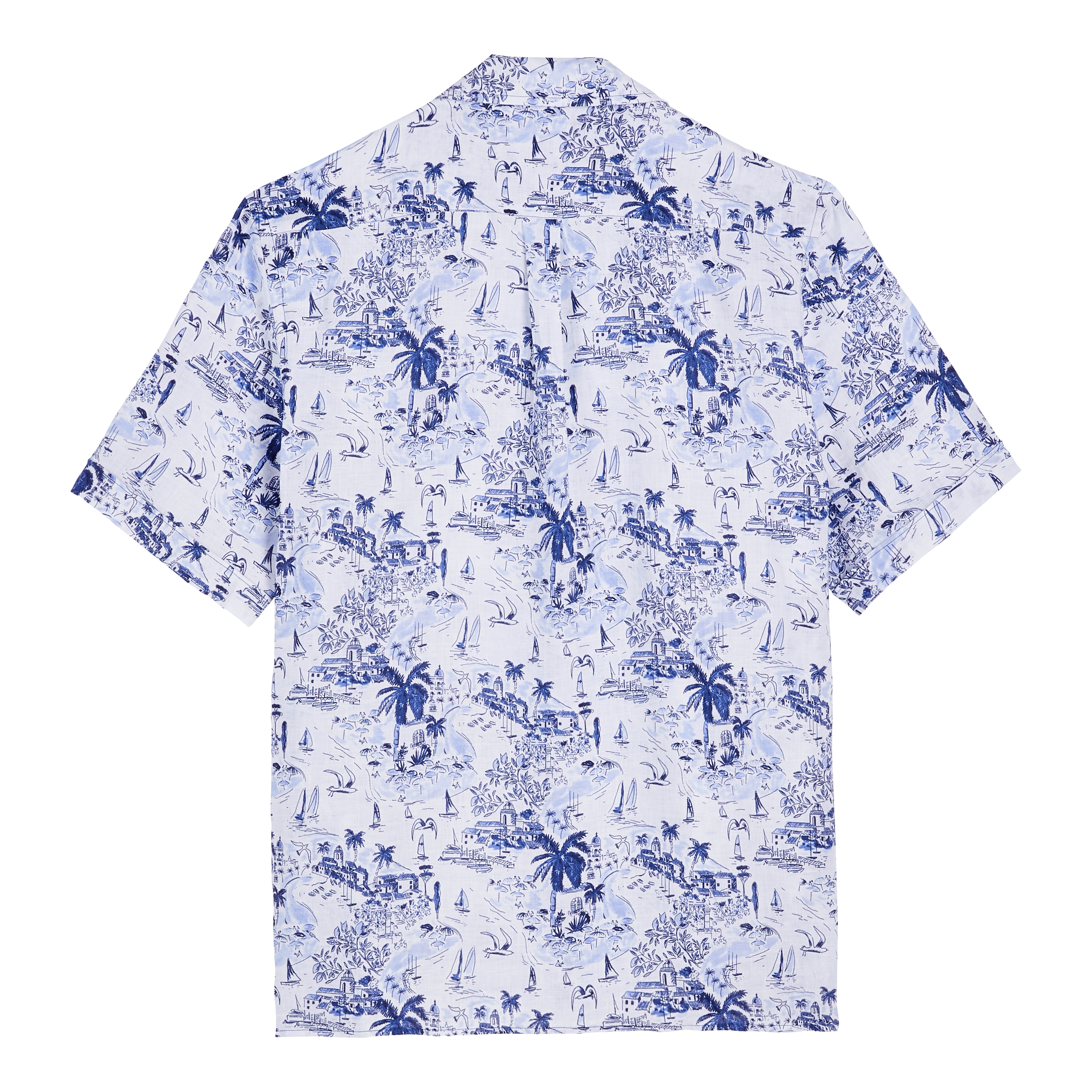 Men Linen Bowling Shirt Riviera - 2