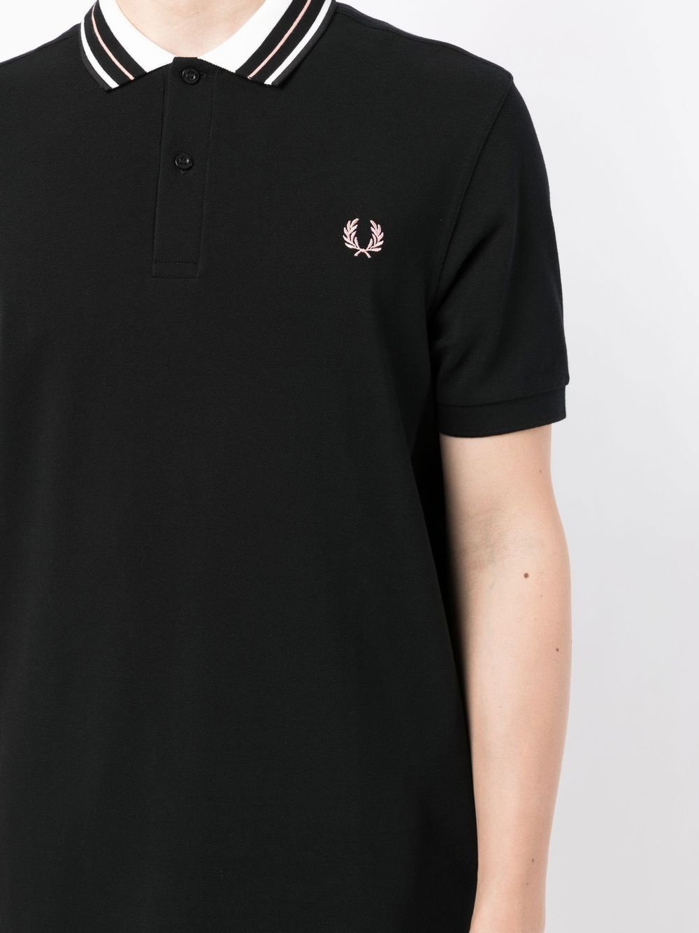 embroidered-logo polo shirt - 5