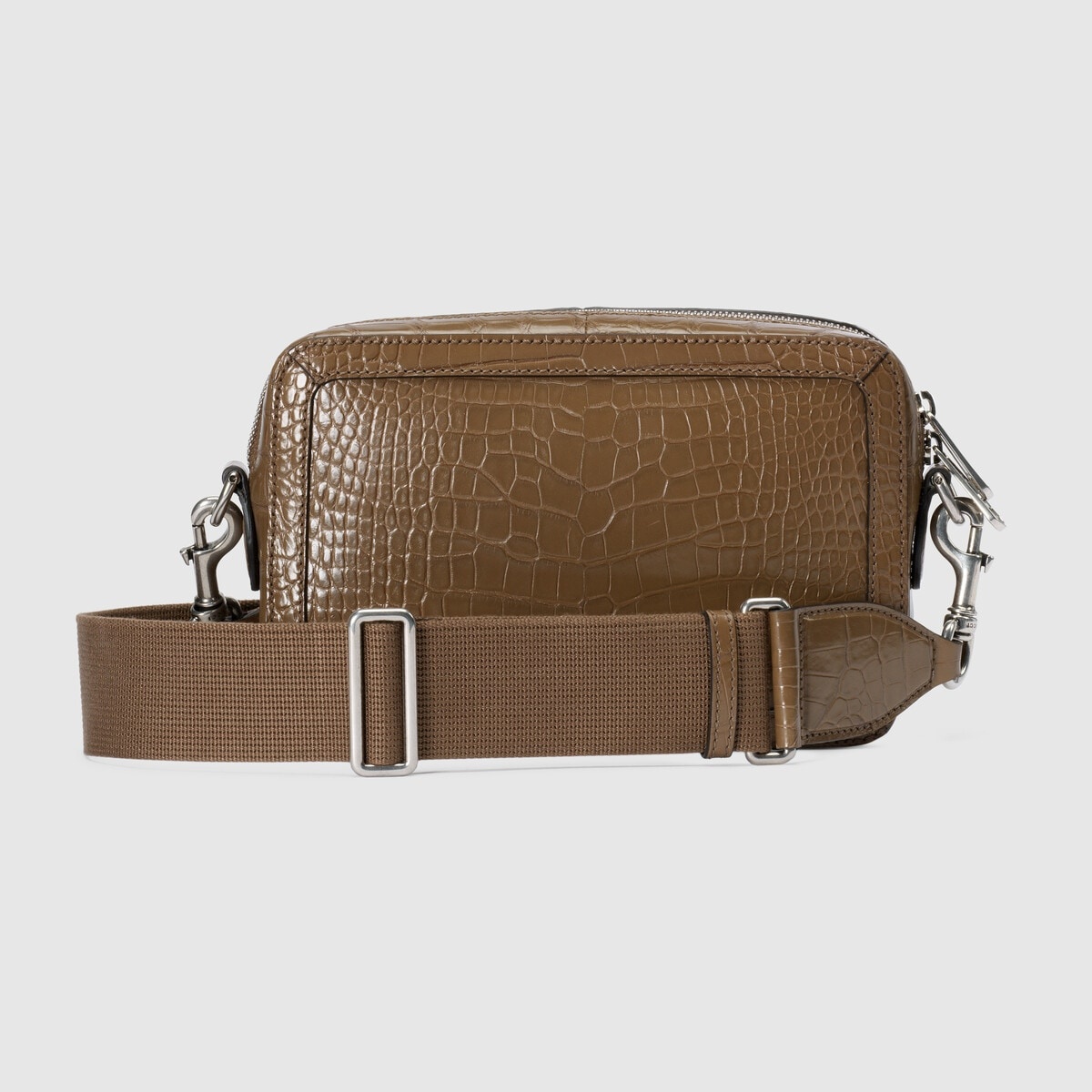Crocodile crossbody bag with Double G - 5