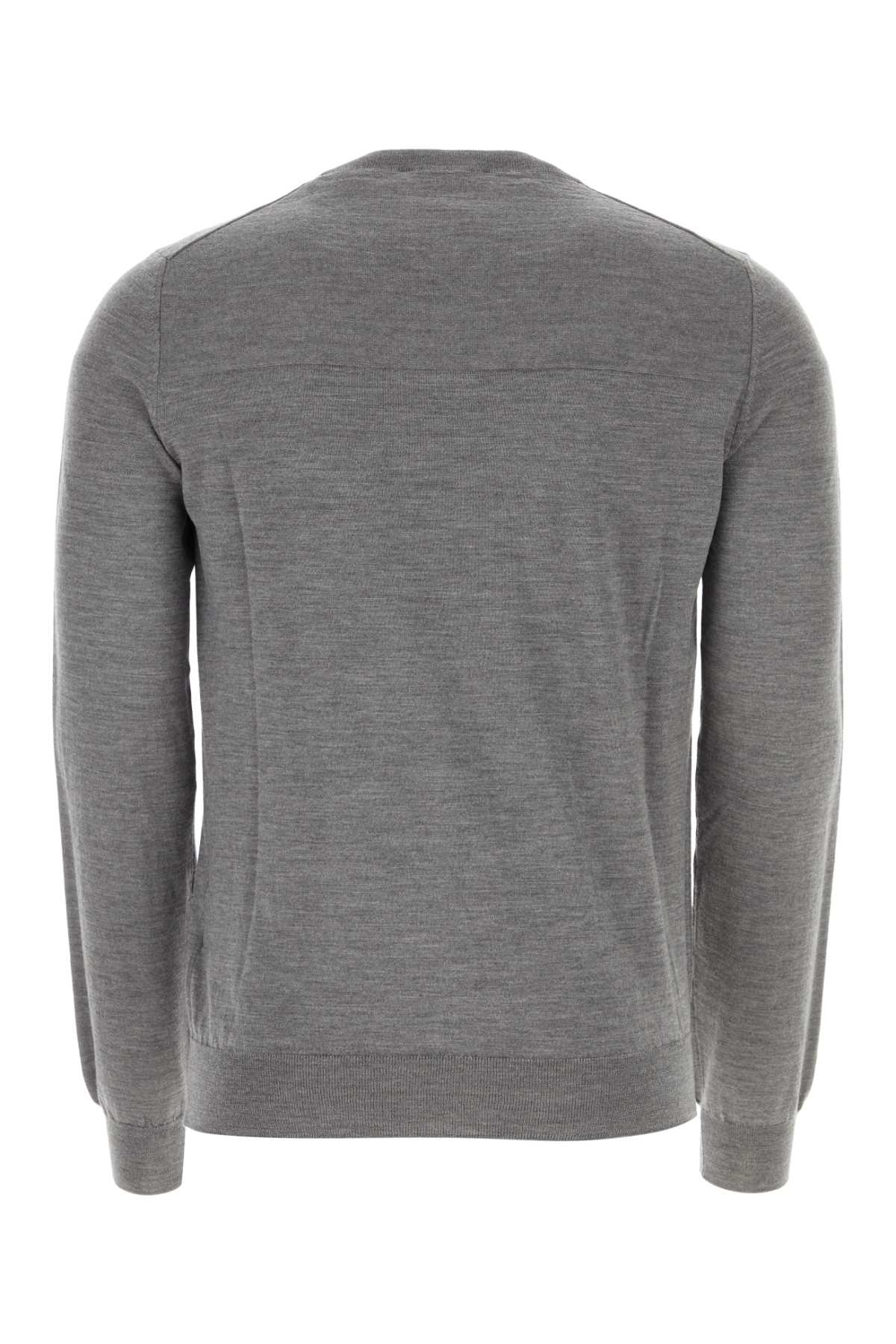 Jil Sander Men Grey Wool Sweater - 2