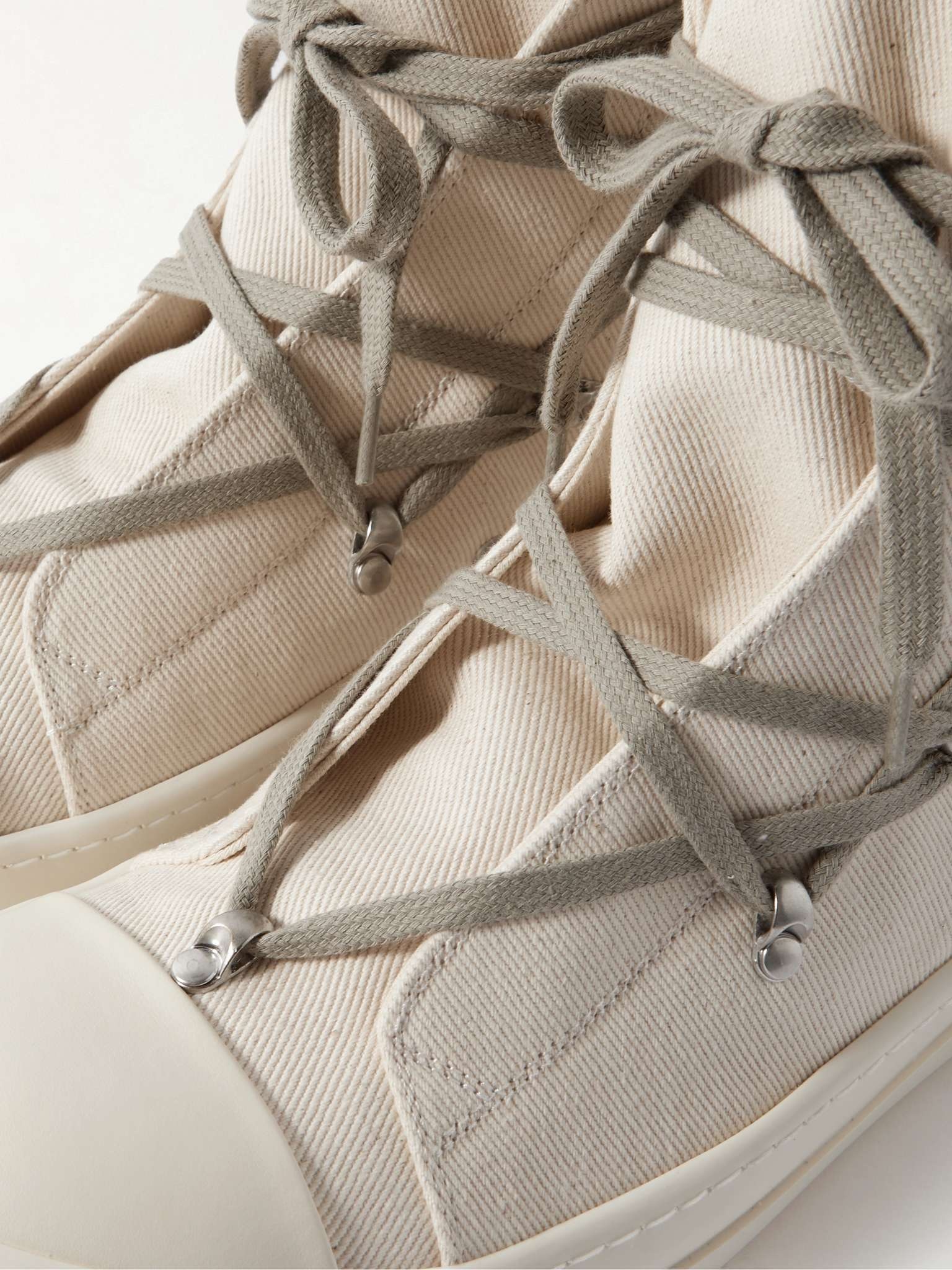 Rick Owens DRKSHDW Hexa Denim High-Top Sneakers | REVERSIBLE