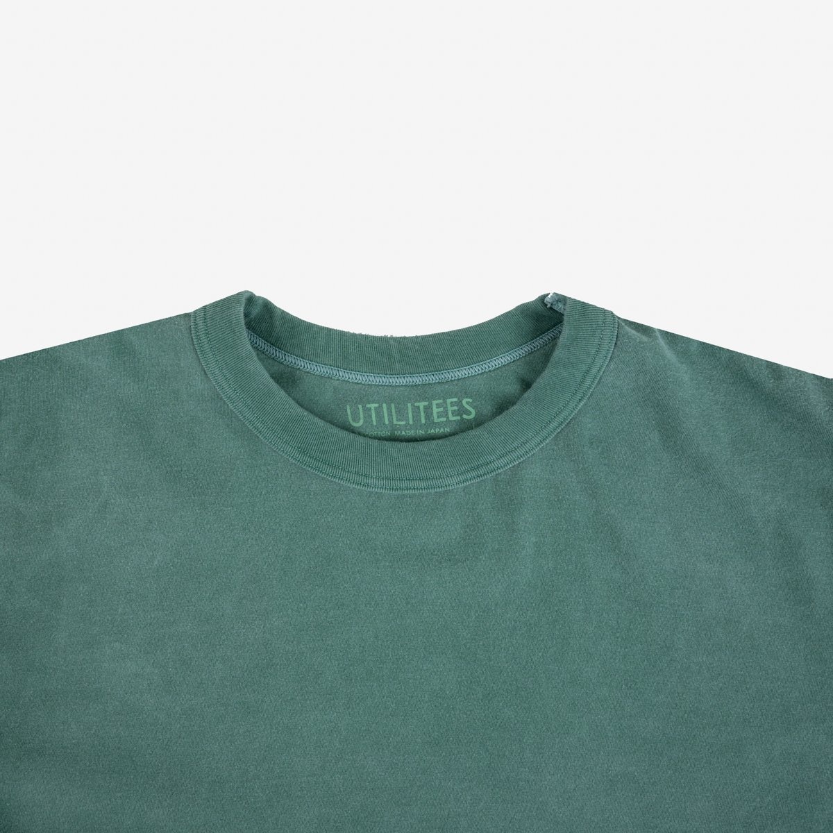 UTIL-GRN UTILITEES - 5.5oz Loopwheel Crew Neck T-Shirt - Green - 4