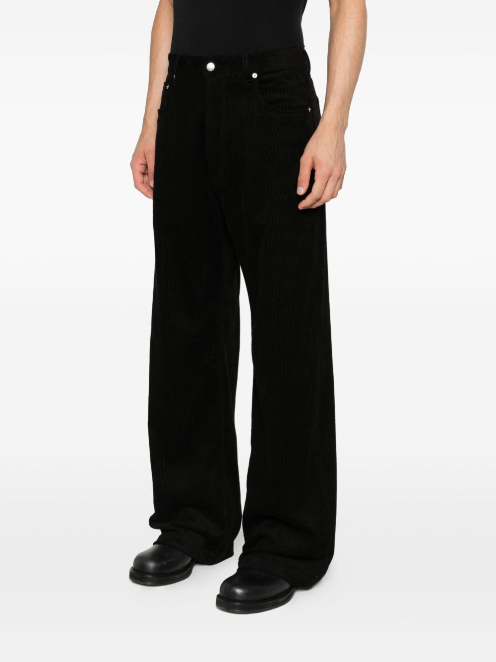 corduroy straight trousers - 3