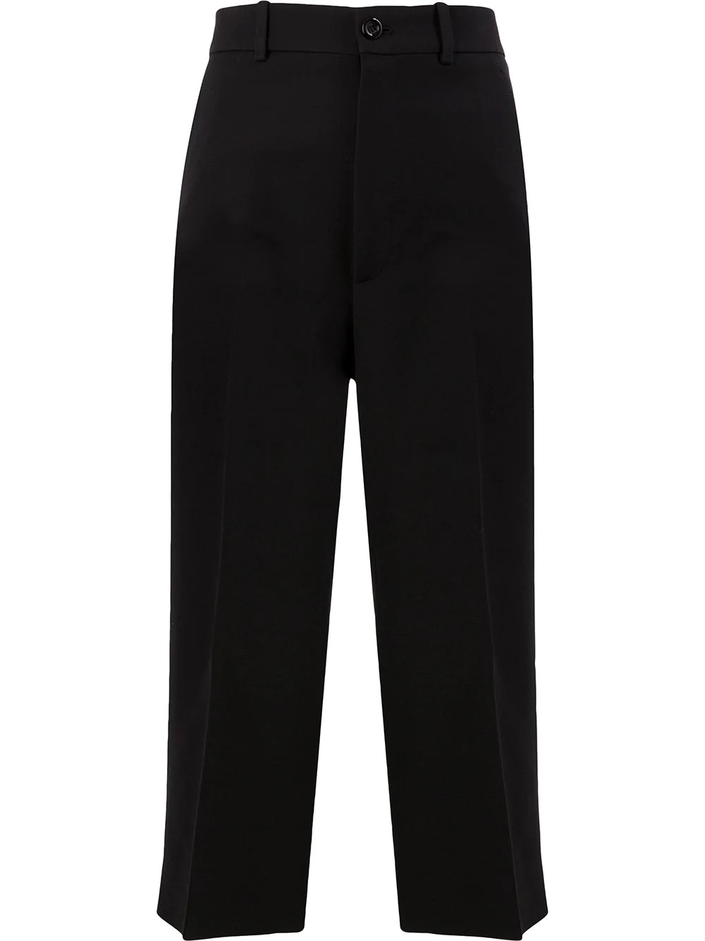 pleated cropped trousers - 1