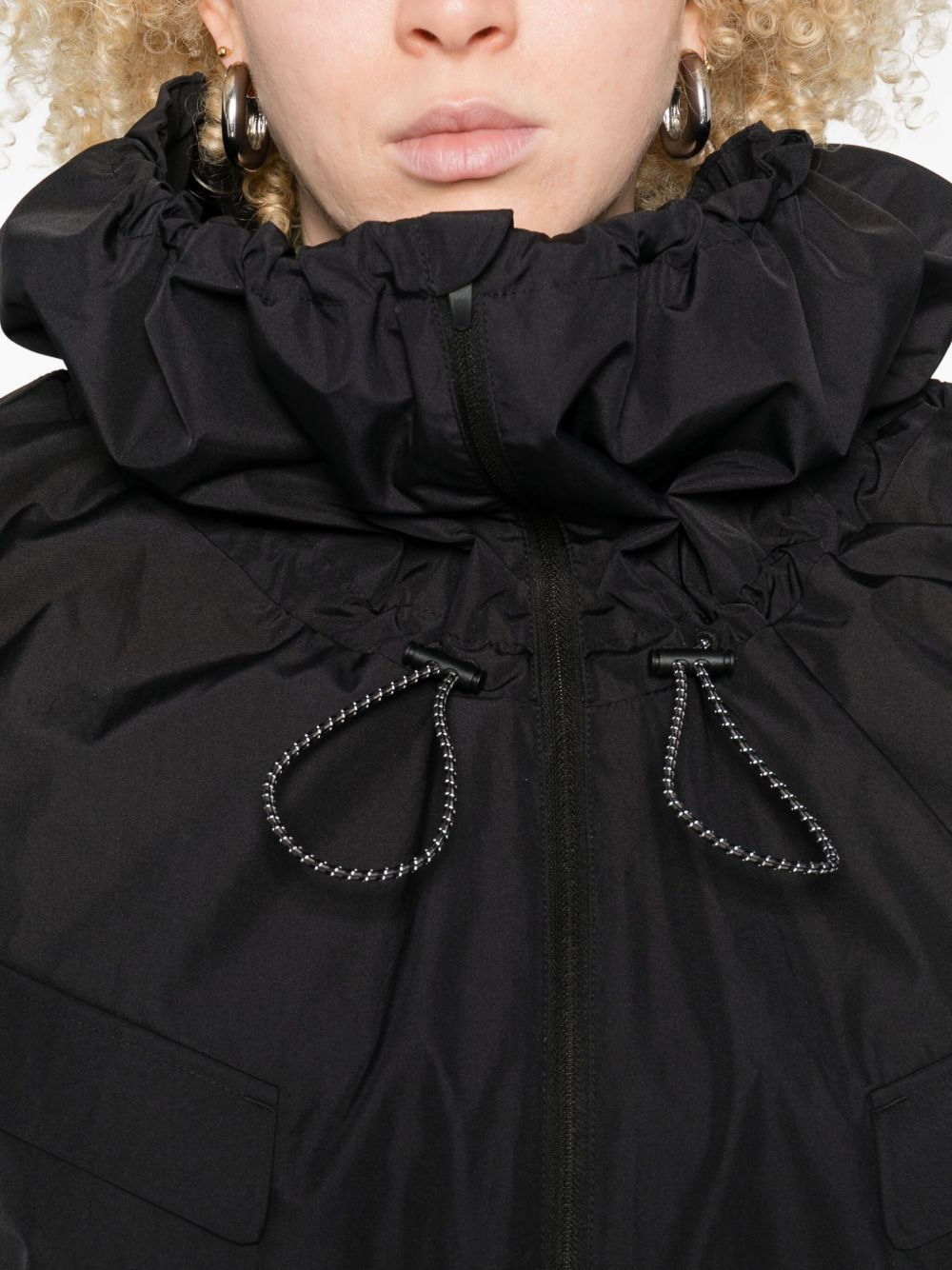 hooded reflective-detail jacket - 5