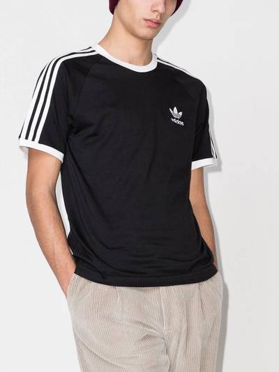 adidas stripe detail cotton T-shirt outlook