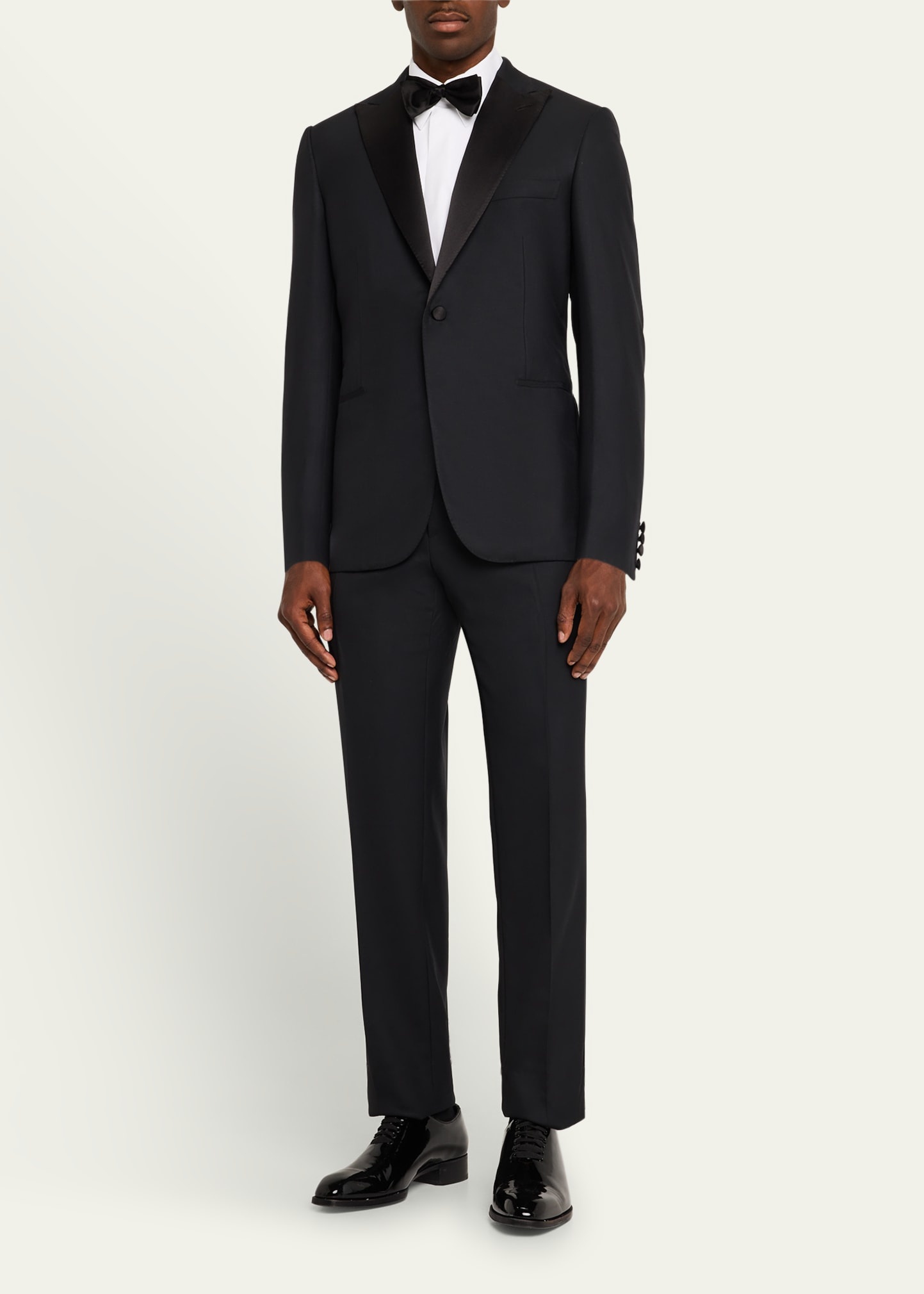 Men's Solid Wool Tuxedo - 2