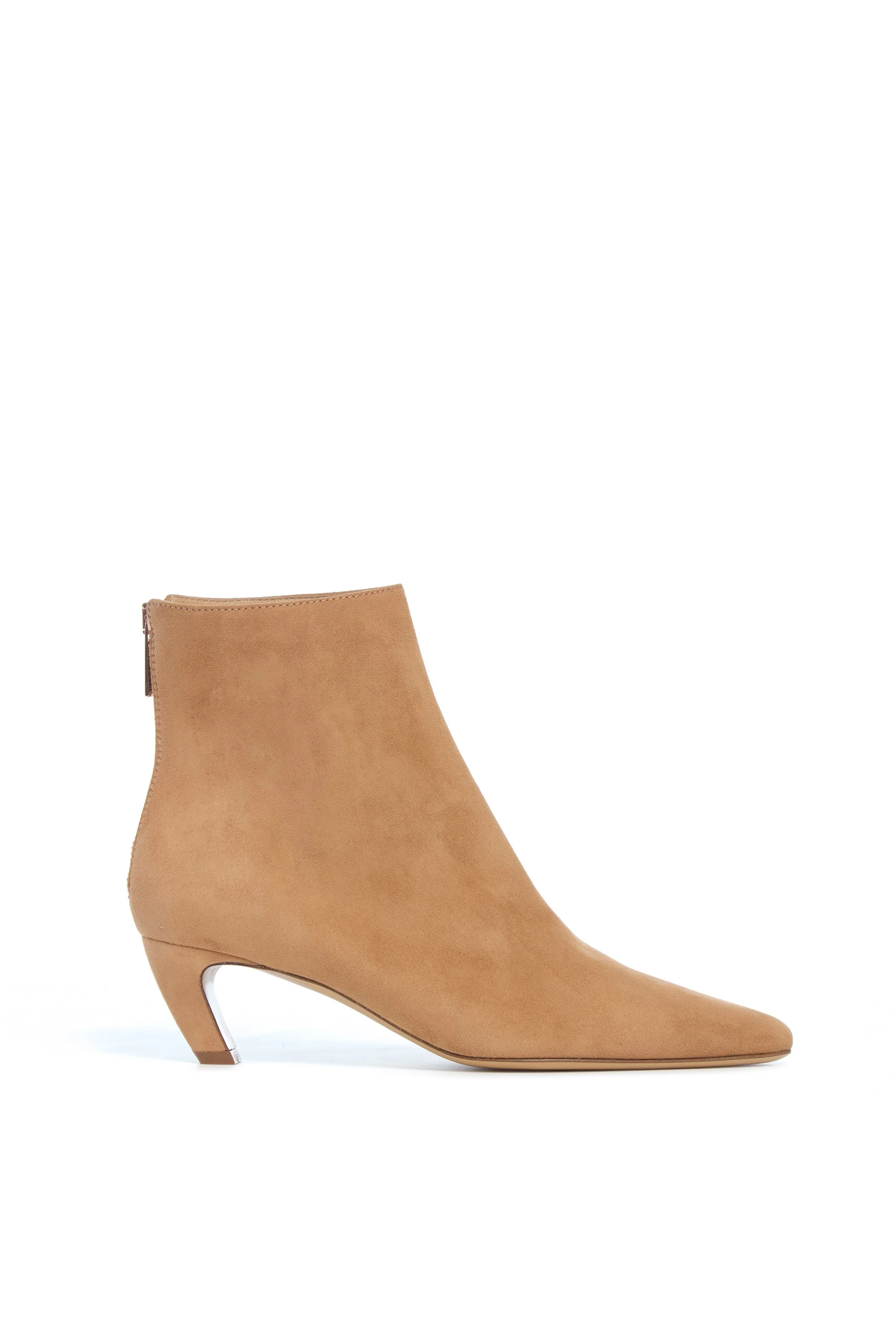 Clayton Ankle Boot in Dark Camel Suede - 1