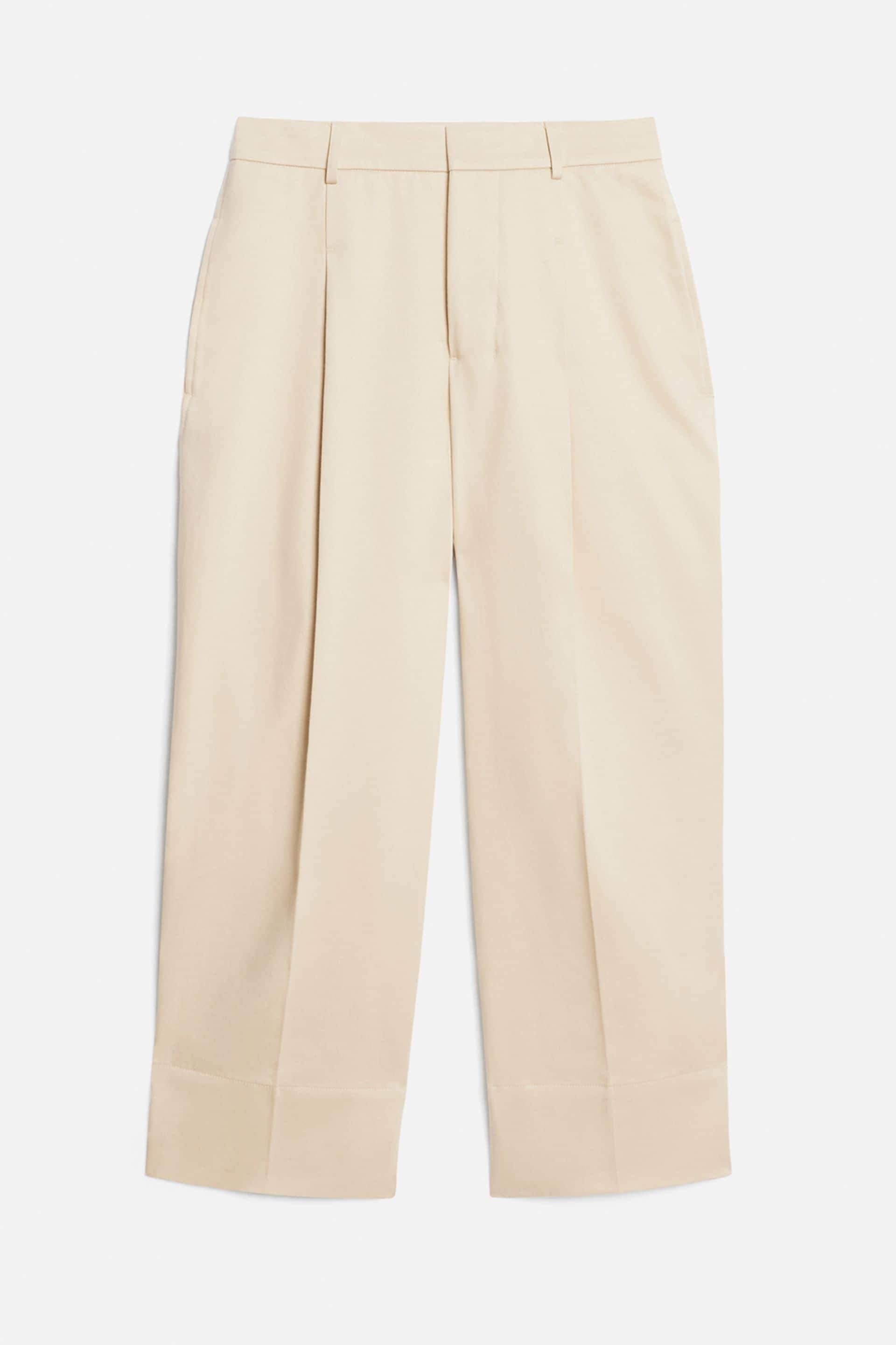Wide Carrot Fit Trousers - 1