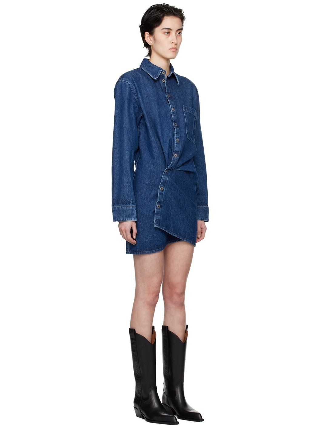 Blue Twisted Minidress - 2