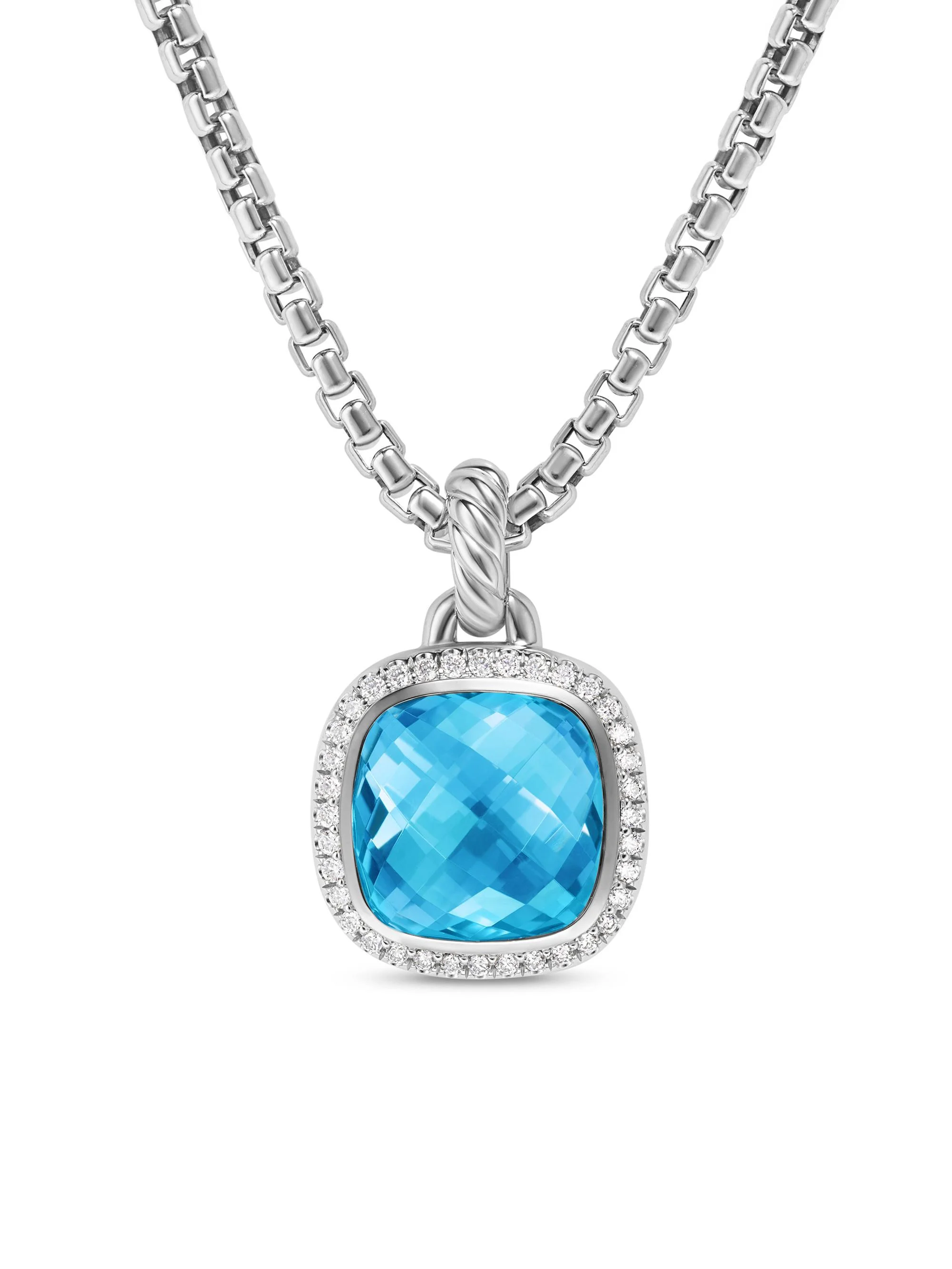 Women's Albion Pendant in Sterling Silver - Blue Topaz - 1