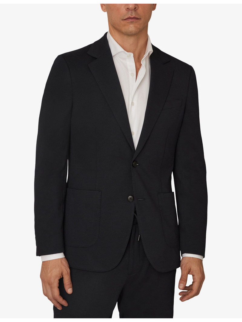 REISS Gerrard Notched-Lapel Slim-Fit Stretch-Jersey Blazer outlook