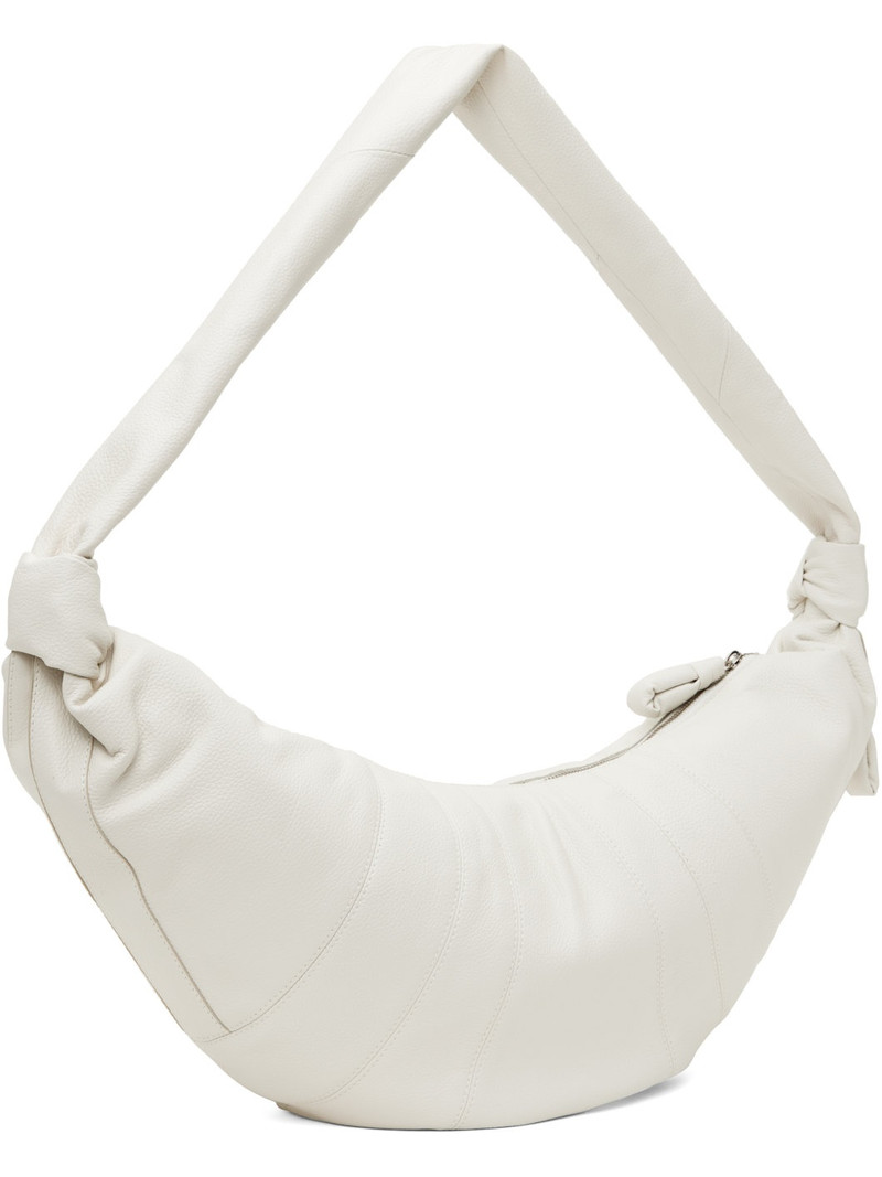White Large Croissant Bag 3