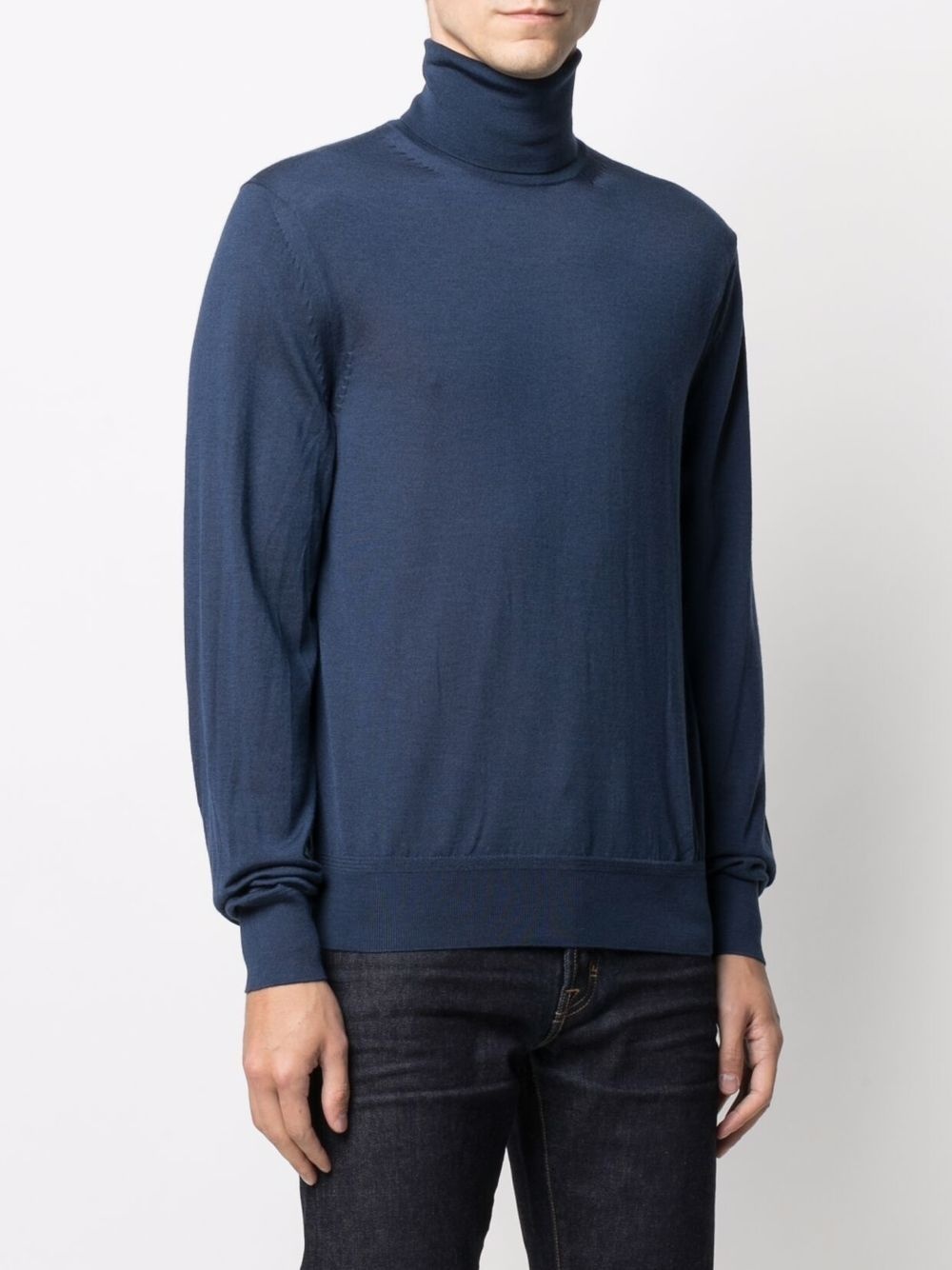 funnel neck cashmere blend jumper - 3