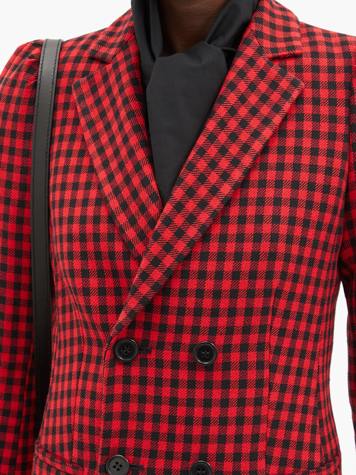 Double-breasted houndstooth jacket - 3