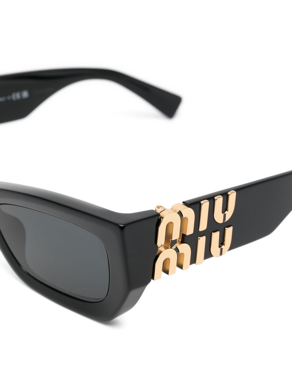 logo-plaque rectangular sunglasses - 3