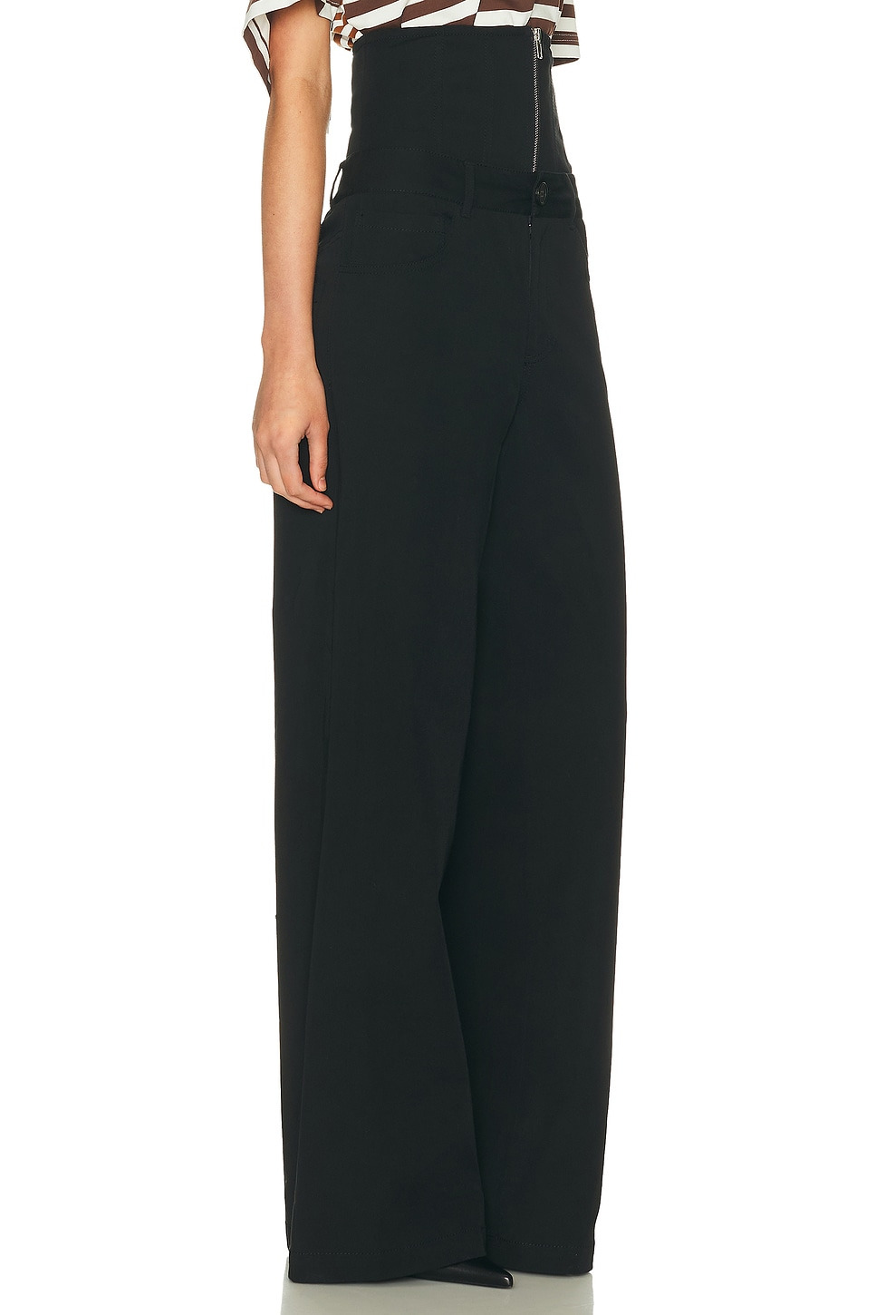 Corseted Wide Leg Trouser - 2