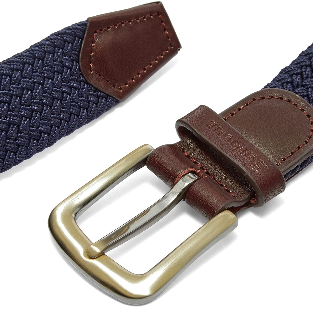 Barbour Stretch Webbing Leather Belt - 2