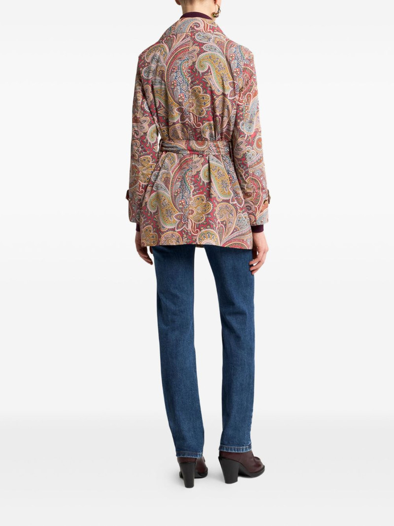 paisley double-breasted trench coat 3