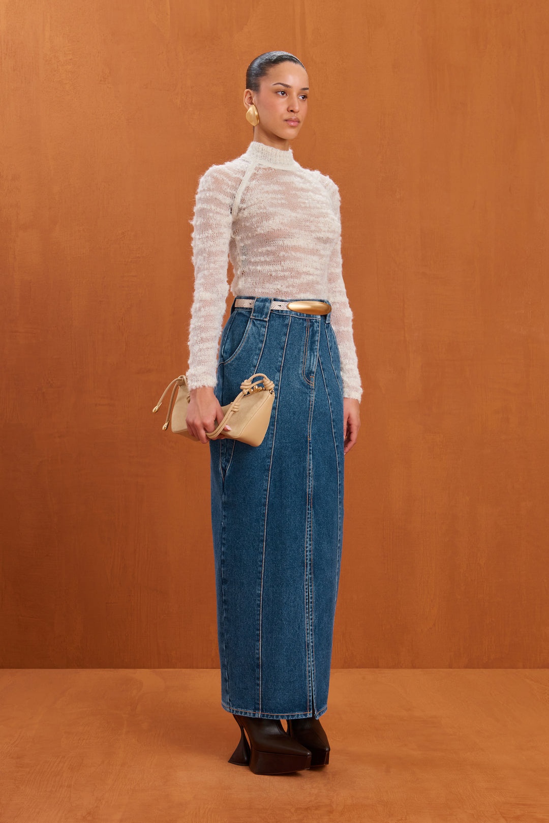 スカート CULT GAIA Mia Skirt MIA JEAN SKIRT - INDIGO – CULT GAIA