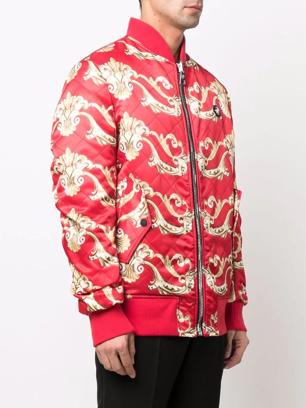 baroque pattern-print bomber jacket - 3