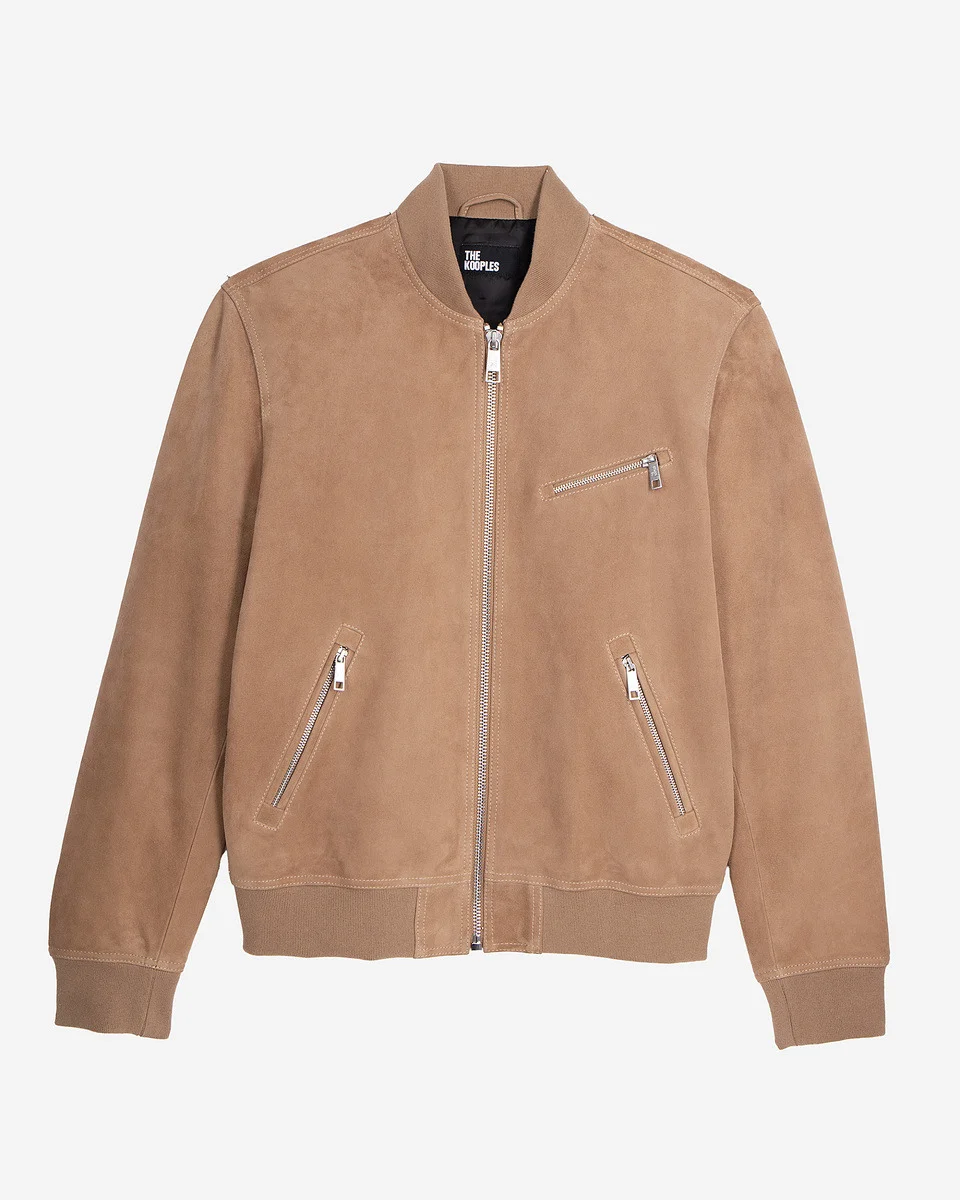 BEIGE SUEDE LEATHER JACKET - 1