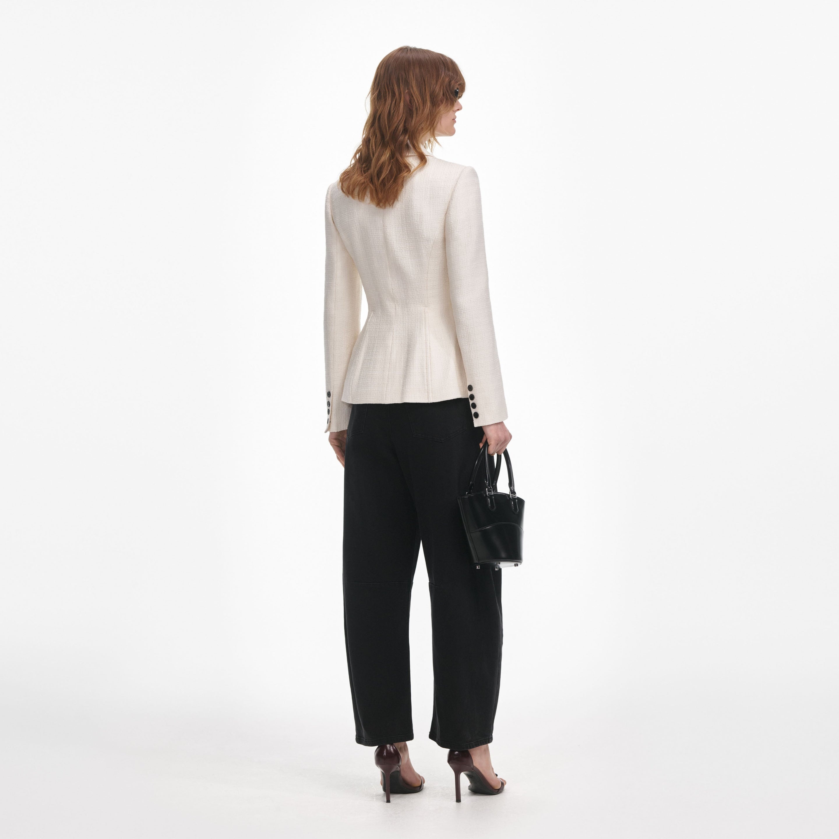 Cream Boucle Jacket - 3